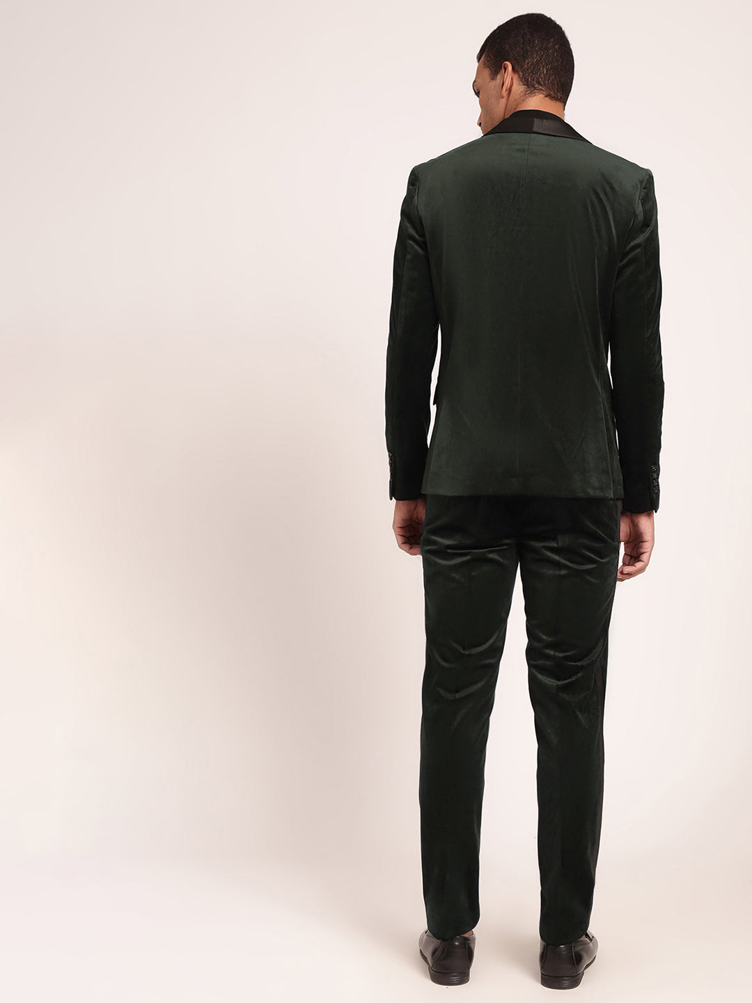 Lindbergh Men Green Solid Collar Suit