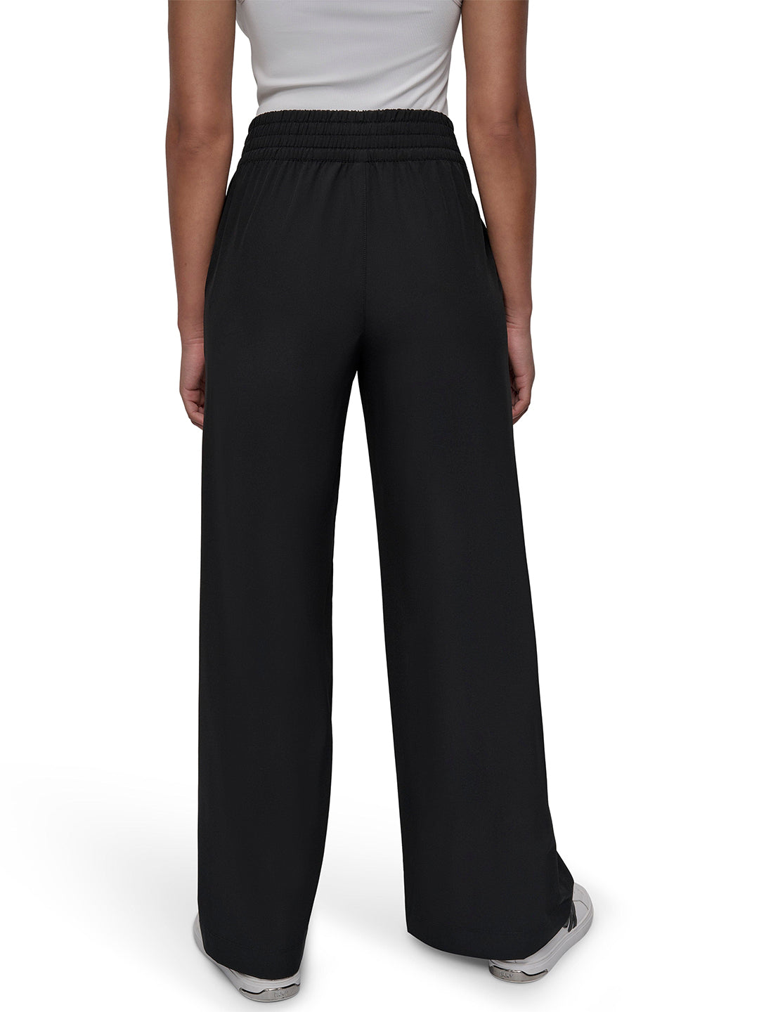 DKNY Womens Black Polyester Solid Trouser