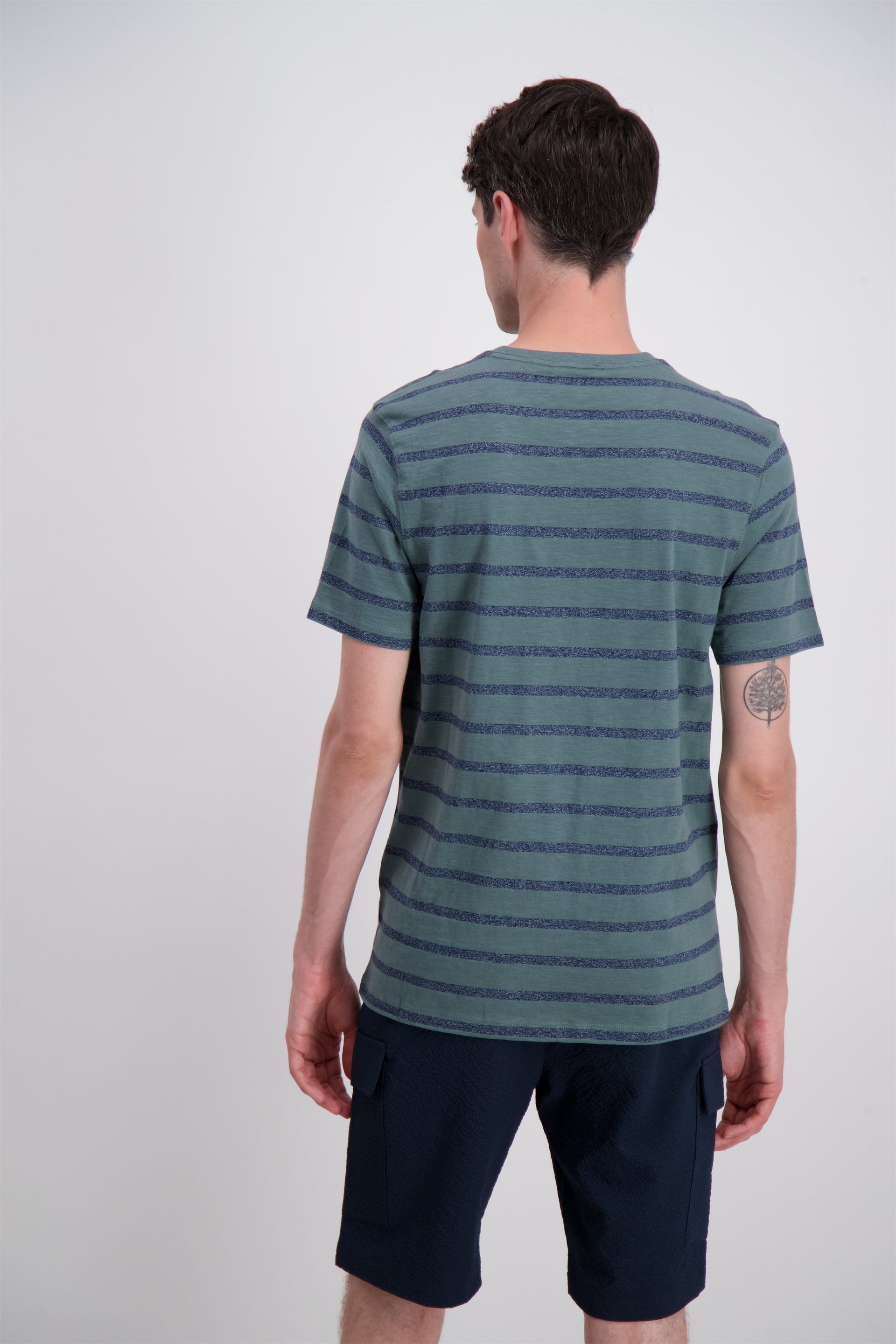 Lindbergh Men Striped Round Neck Tshirt