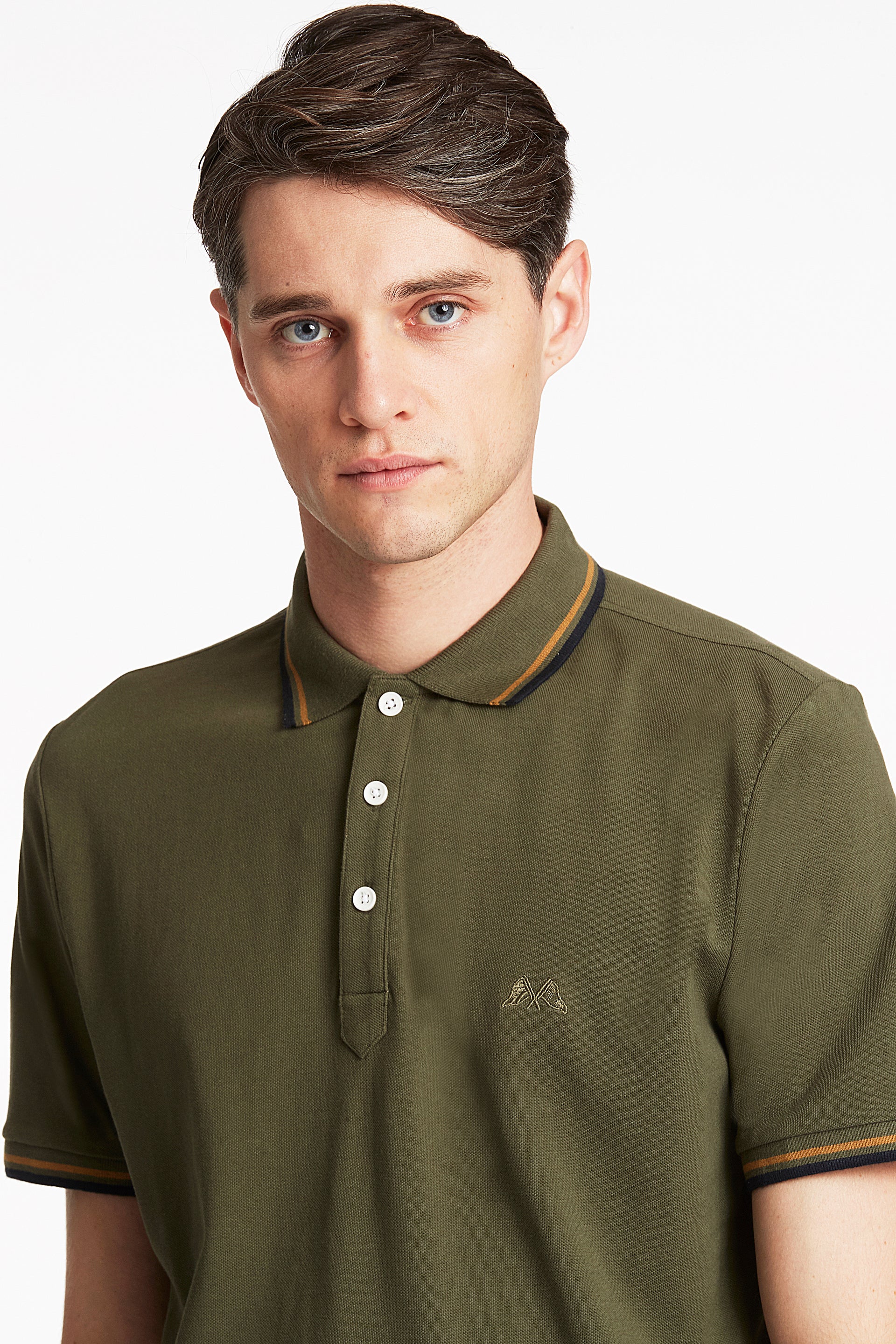 Lindbergh Green Slim Fit Polo T-Shirt