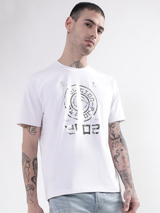 True Religion White Graphic Logo Regular Fit T-Shirt