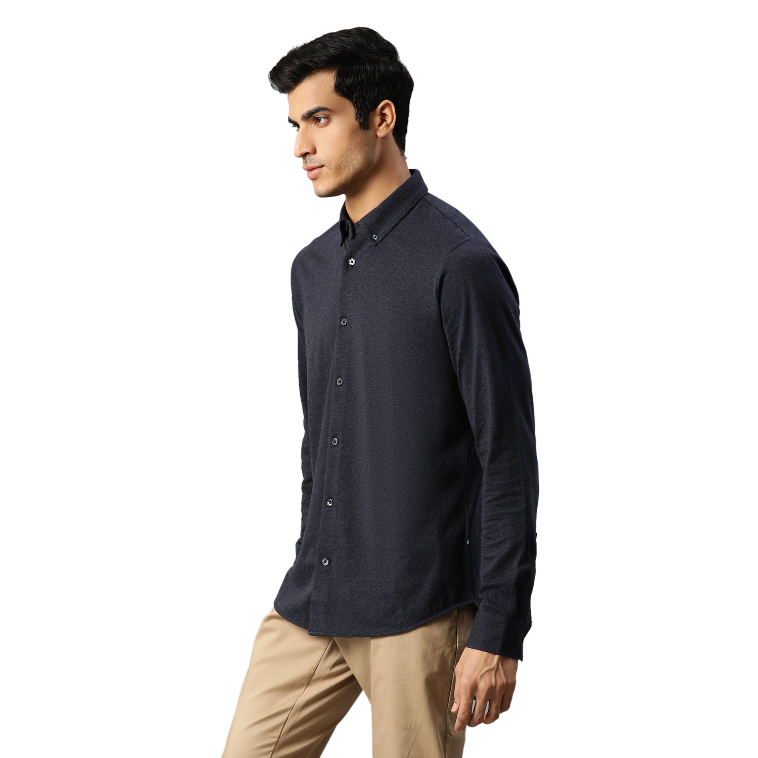 Matinique Men Navy Solid Collar Shirt