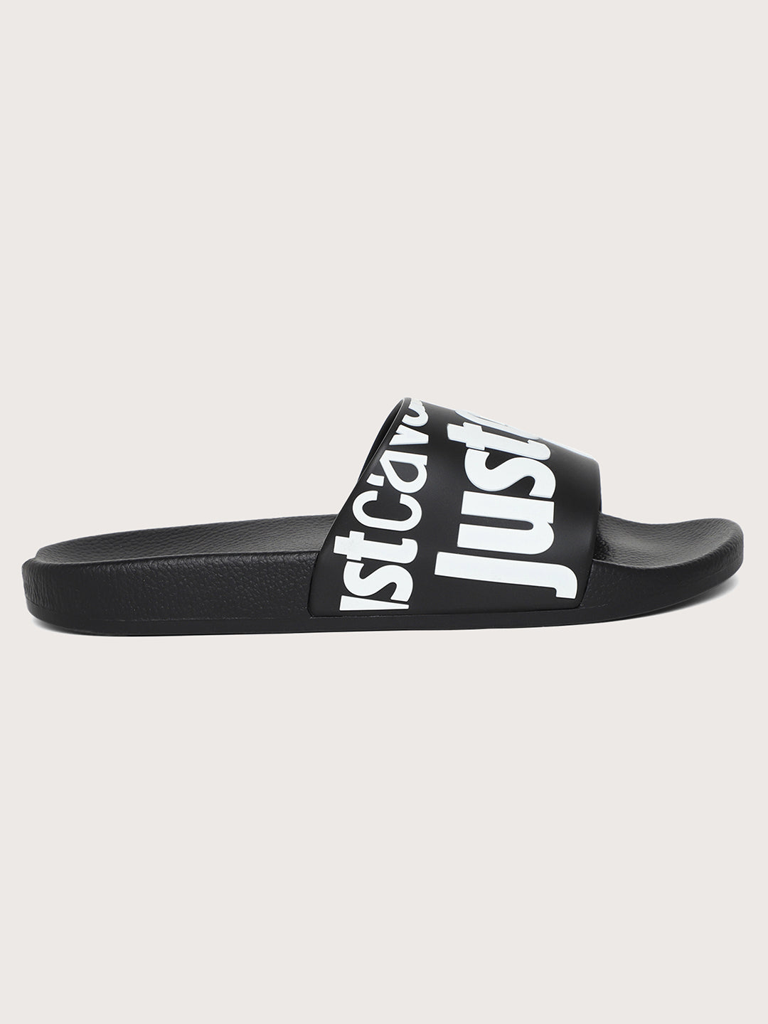 Just Cavalli Men Black Sliders