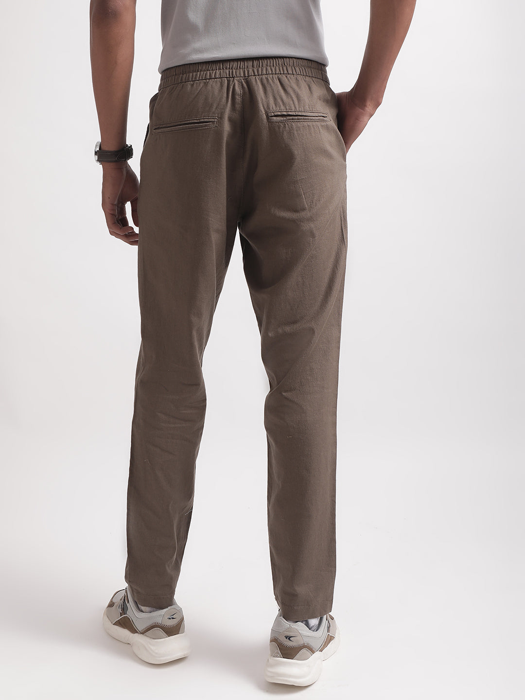 Matinique Men Brown Solid Regular Fit Trouser