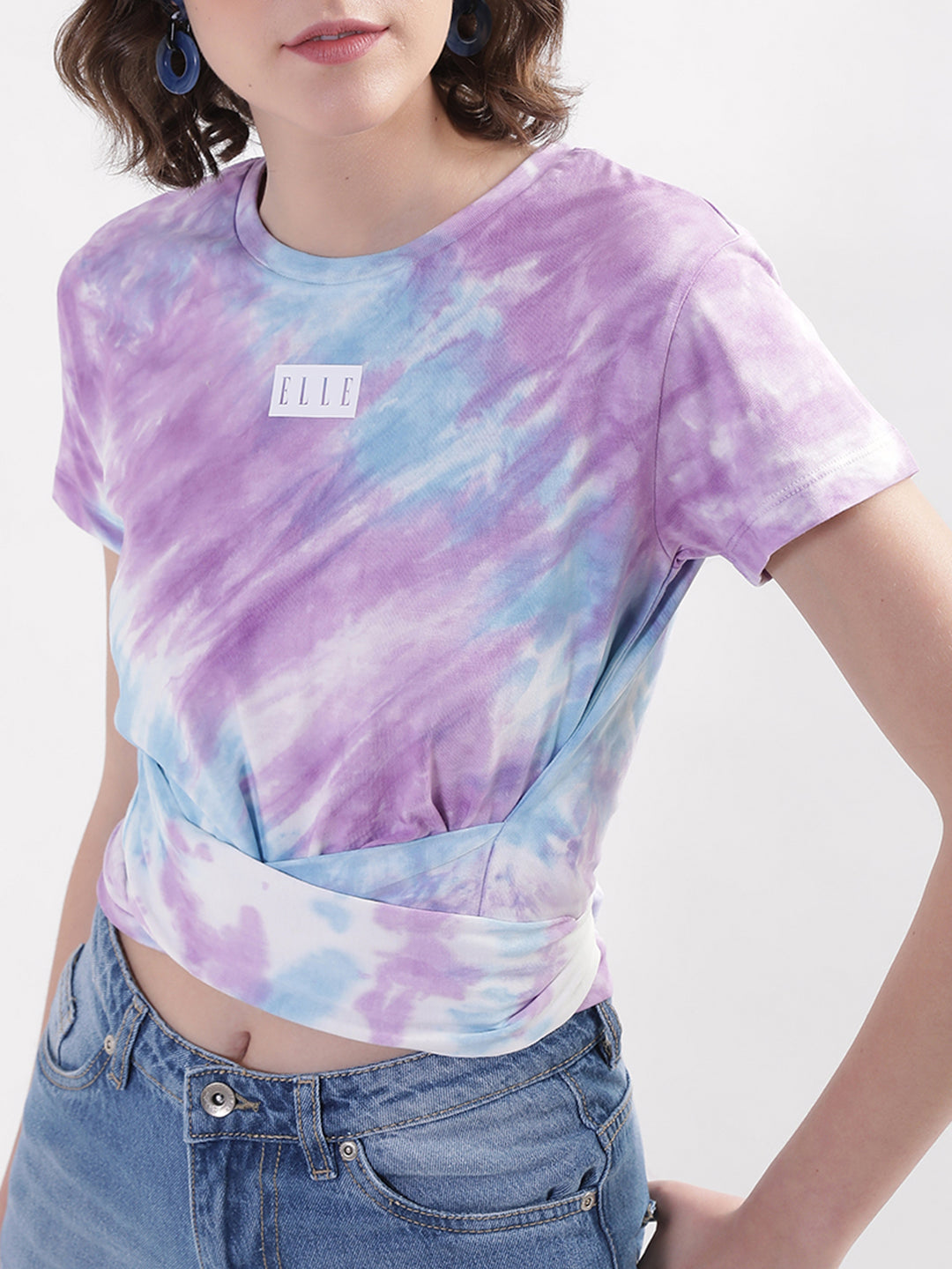 Elle Women Blue Tshirt