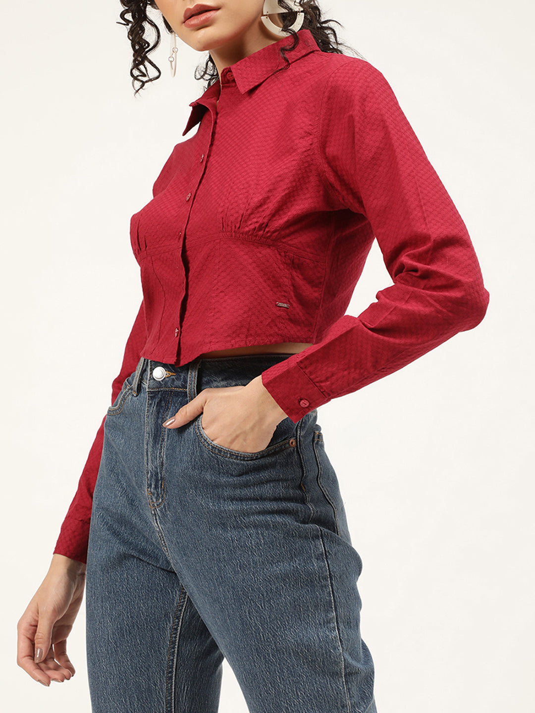 Elle Women Red Solid Top