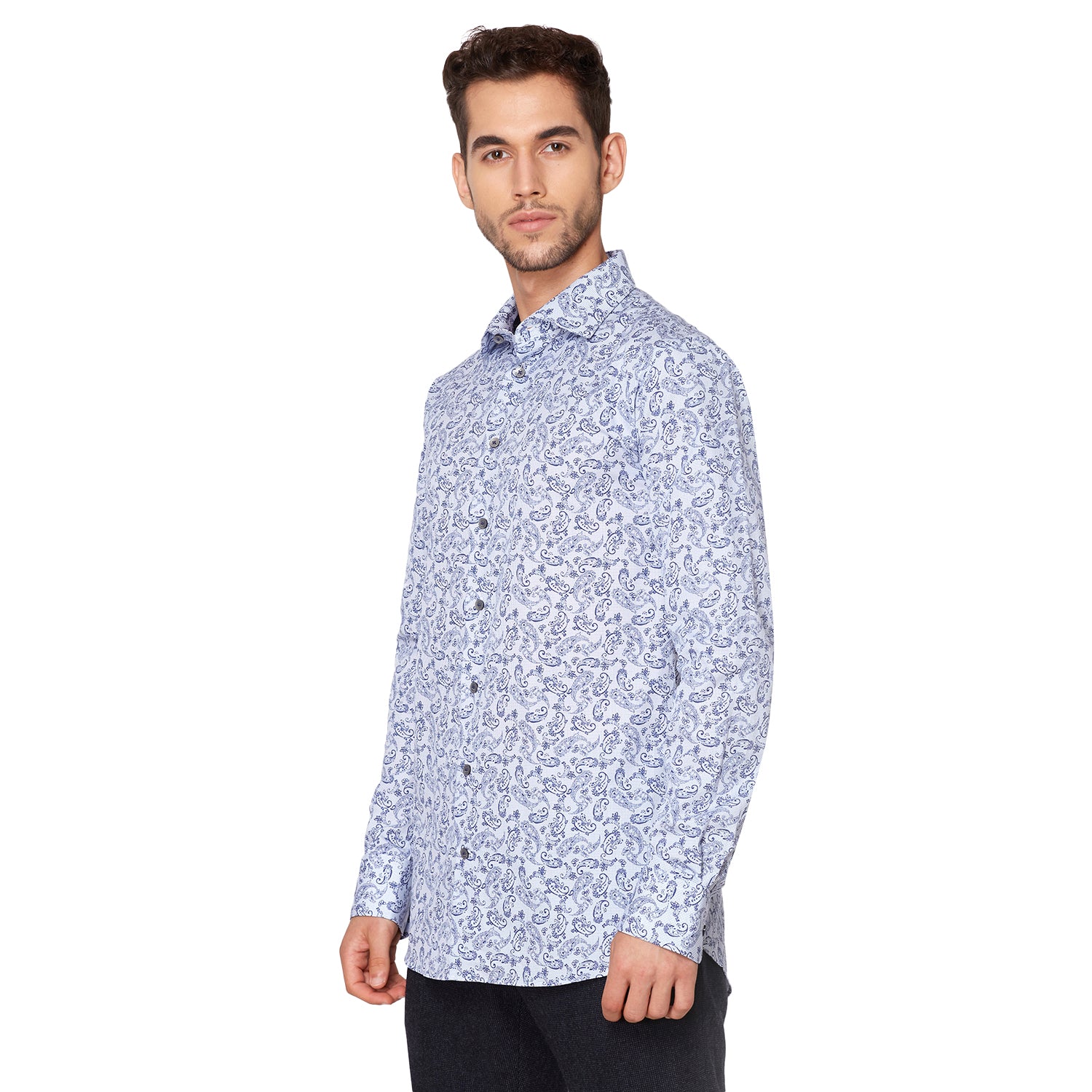 Matinique Men Blue Printed Collar Shirt