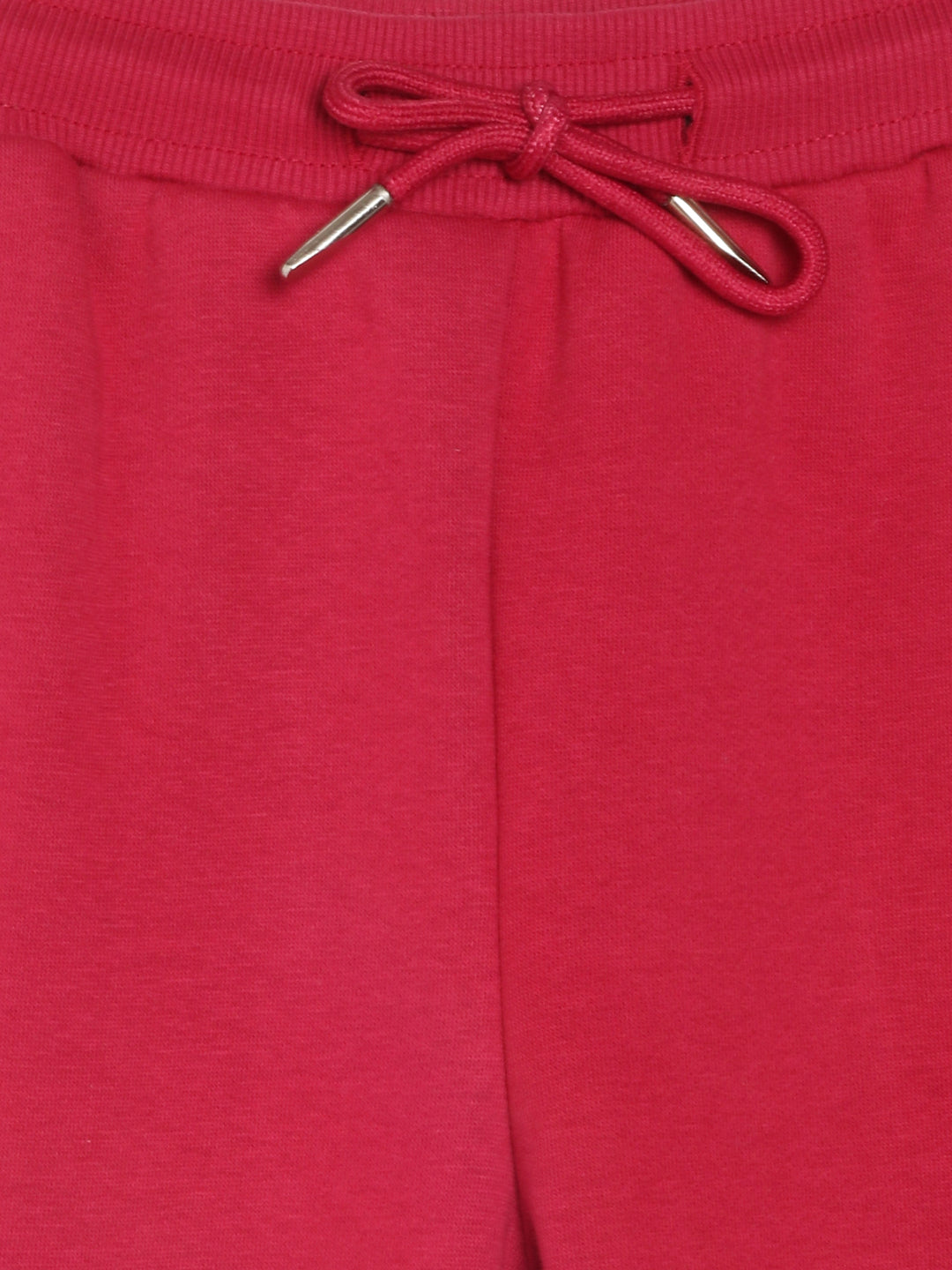Elle Kids Girls Red Solid Regular Fit Sweatpant
