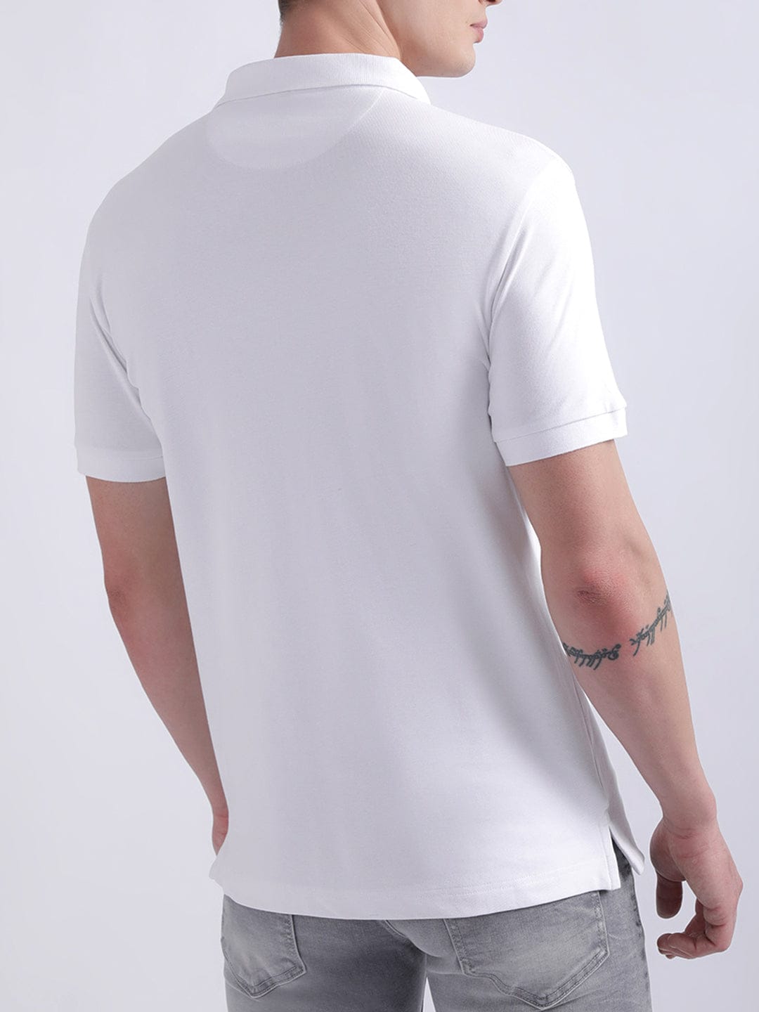 Iconic Men White Polo Tshirt