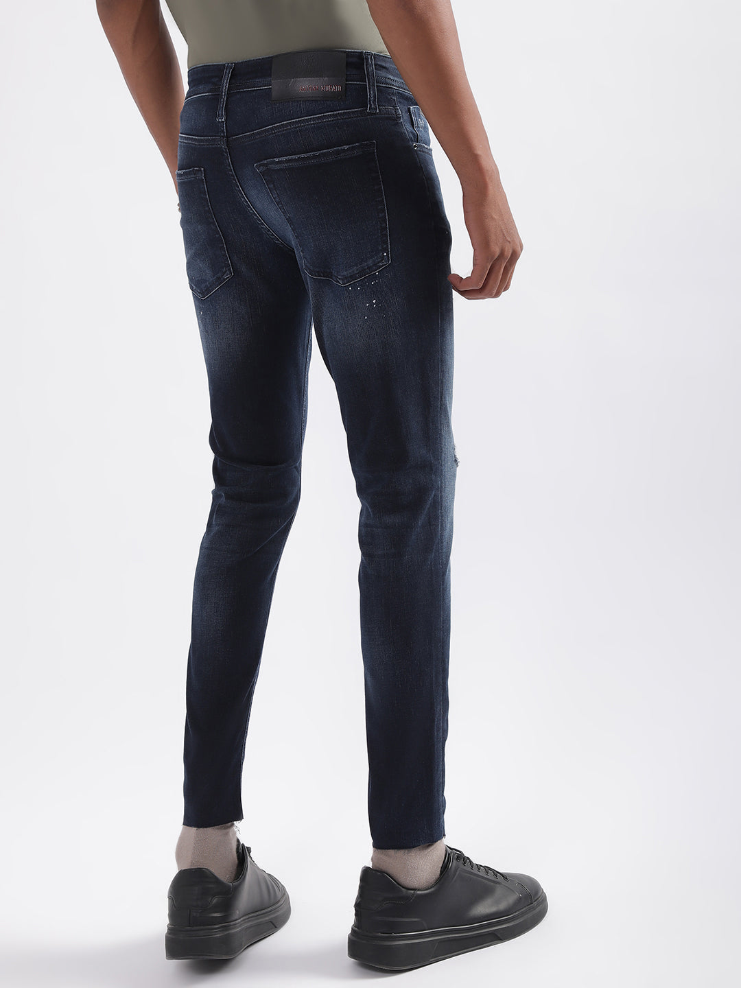 Antony Morato Men Super Skinny Fit Low Distress Heavy Fade Jeans