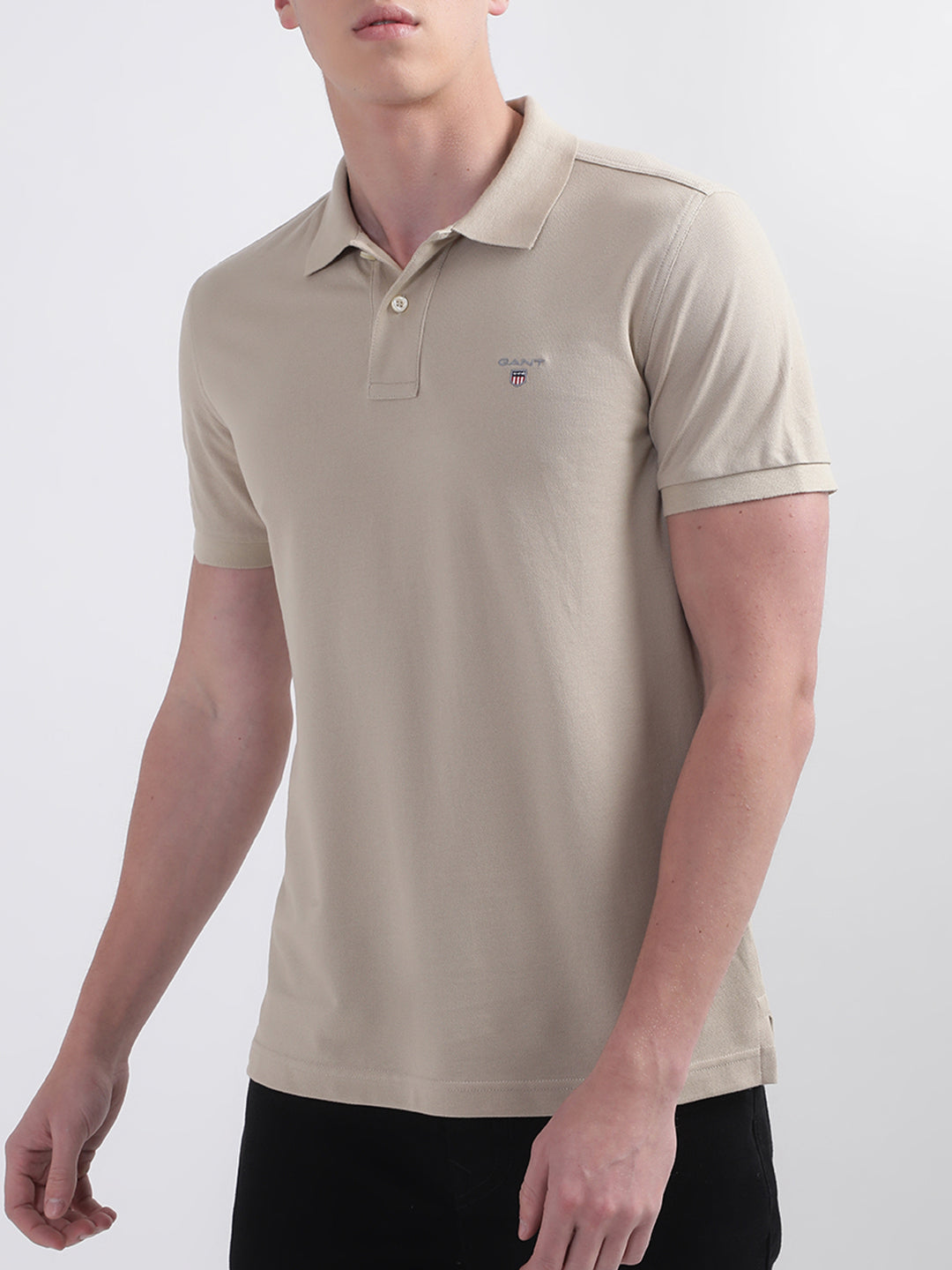 Gant Men Polo Collar Short Sleeve Cotton T-shirt