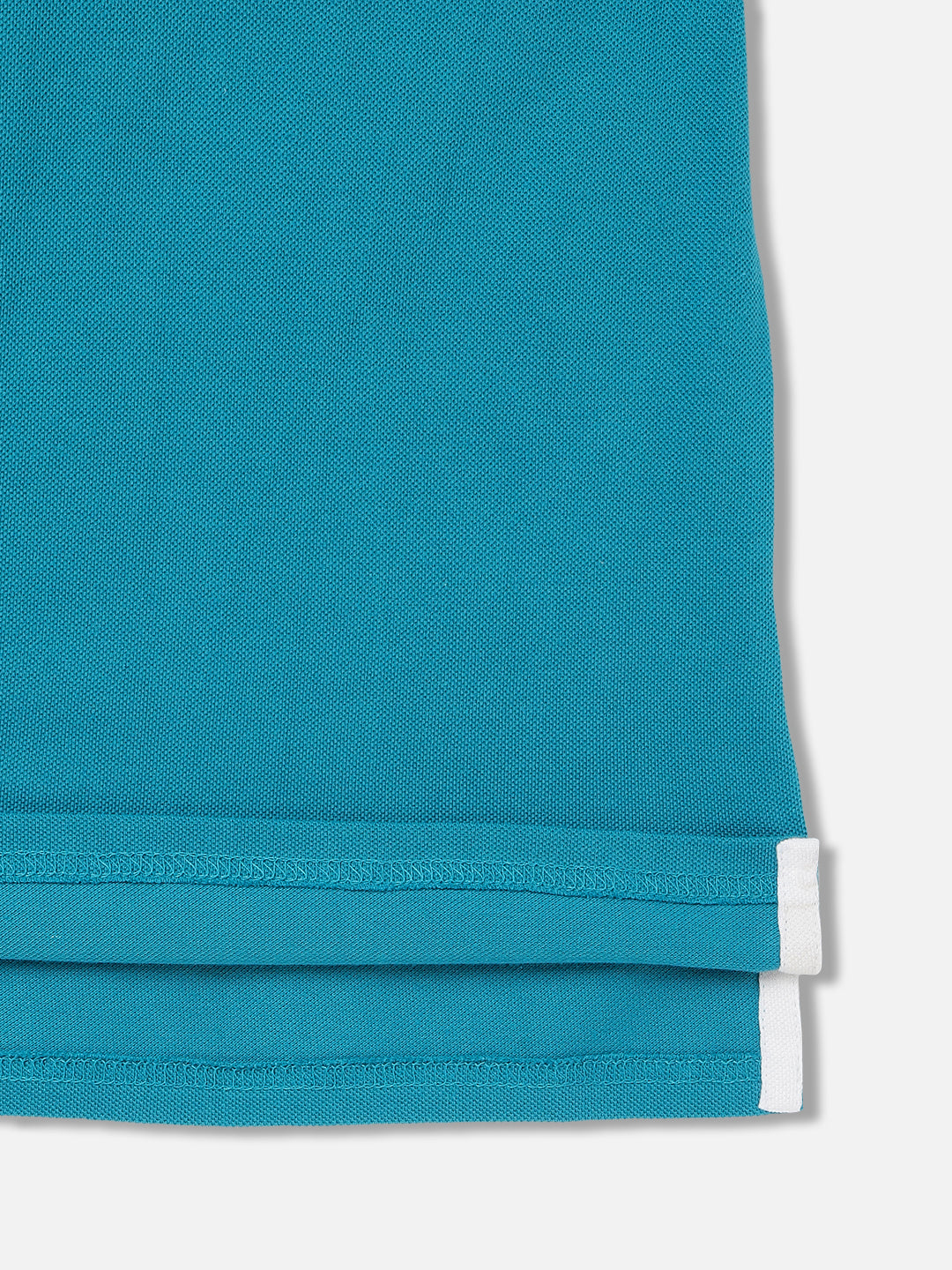 Blue Giraffe Boys Teal Solid Polo Collar Short Sleeves T-Shirt