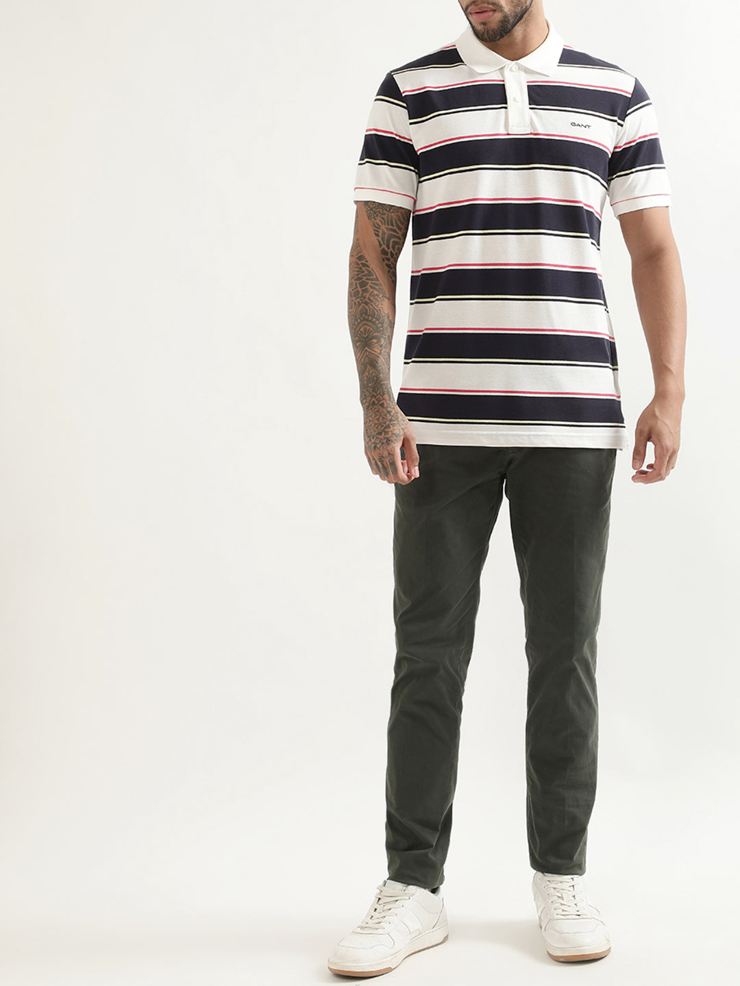 Gant Multi Striped Regular Fit Polo T-Shirt