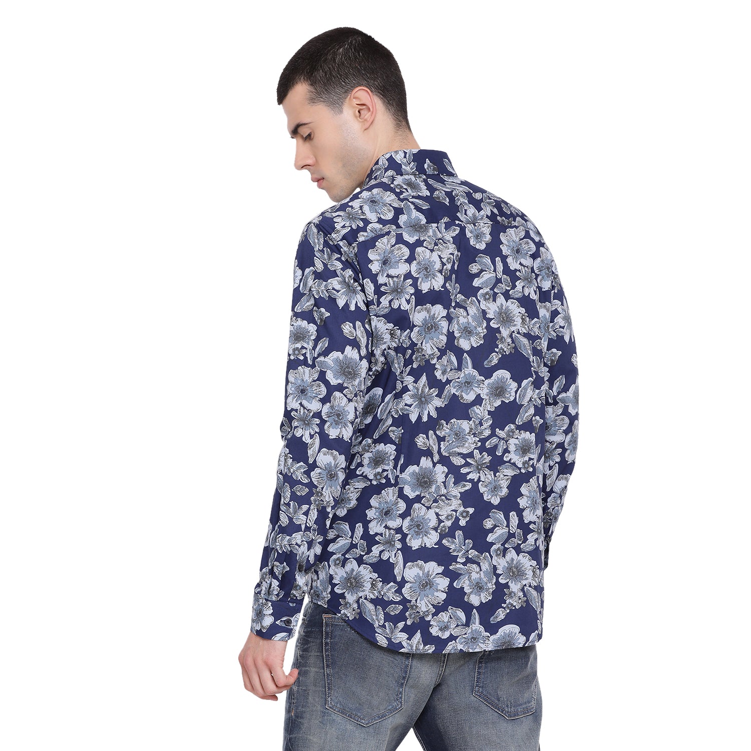 Matinique Men Blue Printed Collar Shirt