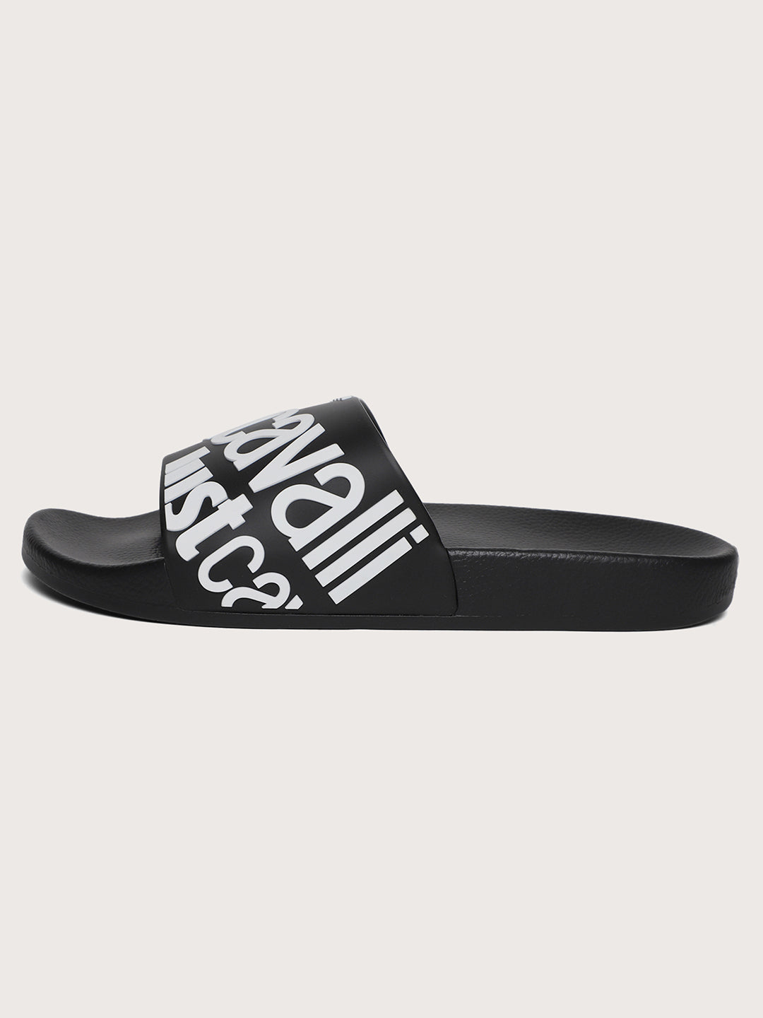 Just Cavalli Men Black Sliders