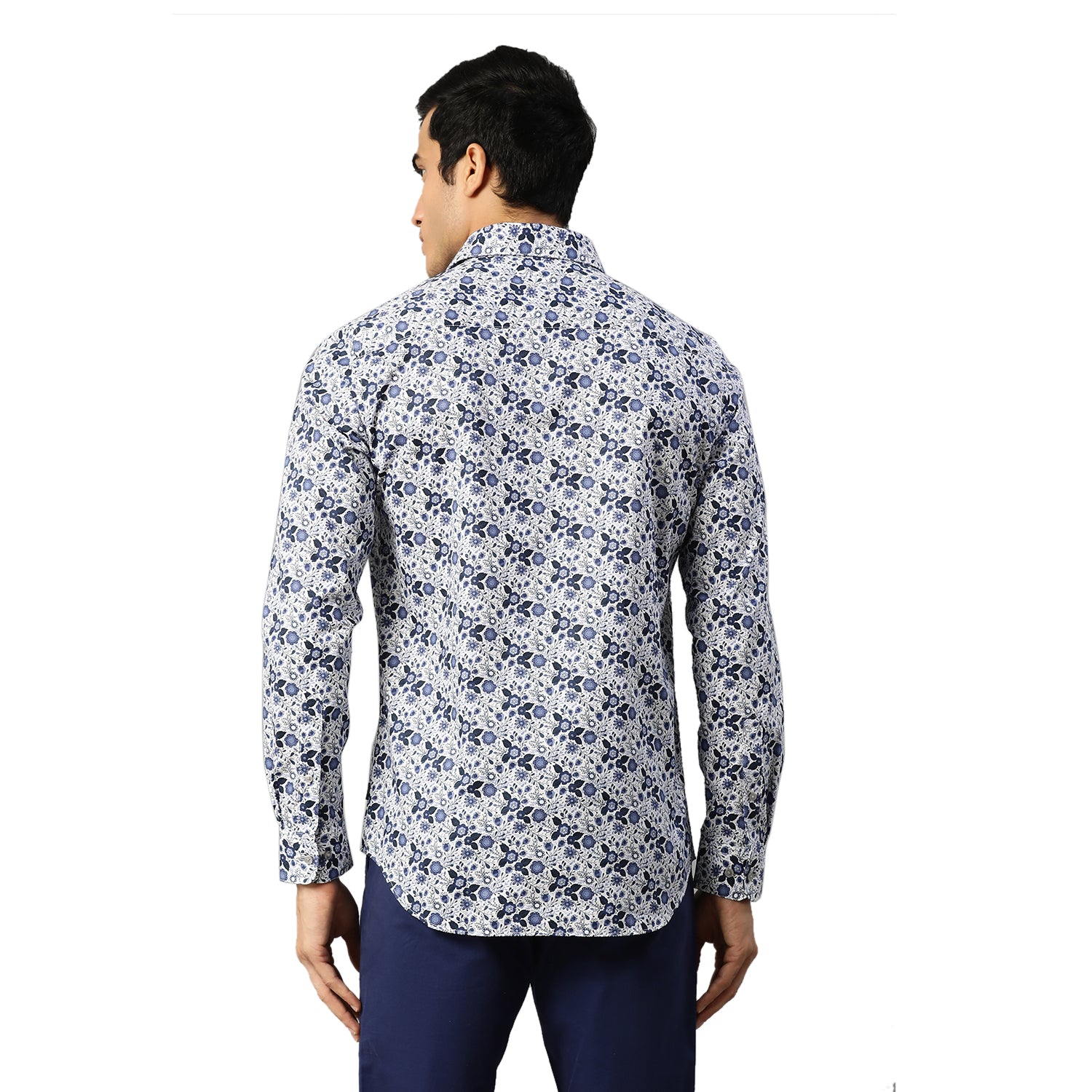 Matinique Men Navy Printed Collar Shirt