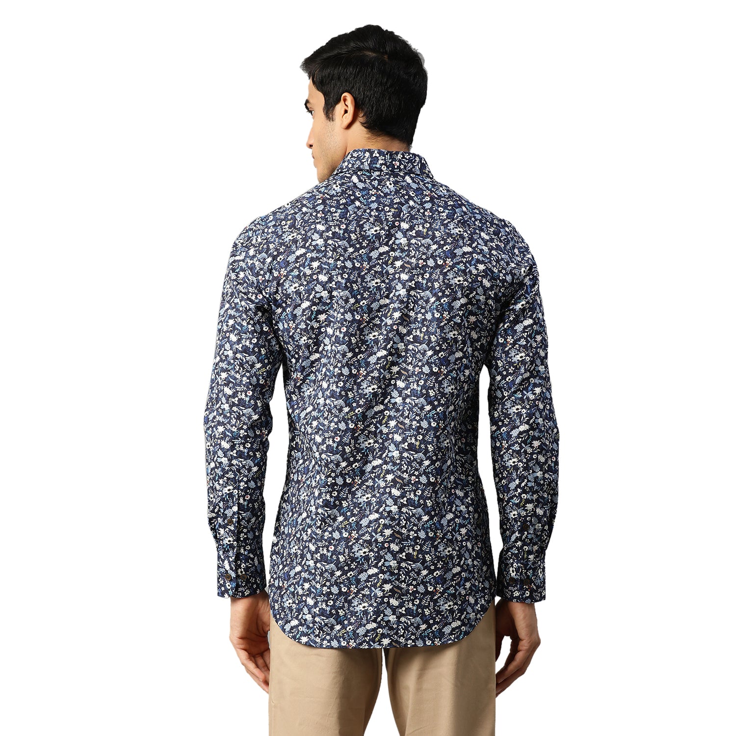 Matinique Men Navy Printed Collar Shirt