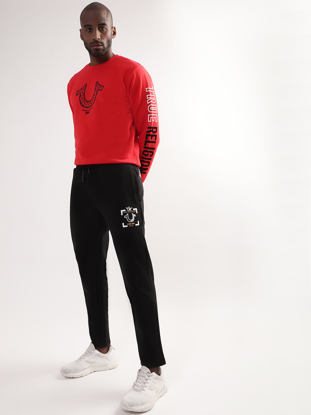 True Religion Jet Black Regular Fit Trackpants