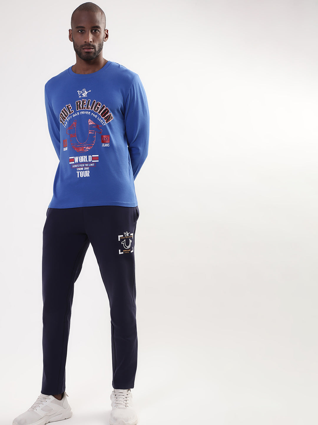 True Religion Dazzling Blue Logo Regular Fit T-Shirt