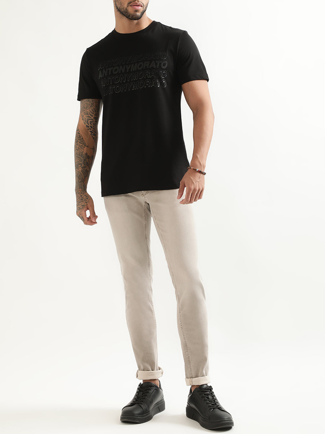 Antony Morato Black Logo Slim Fit T-Shirt