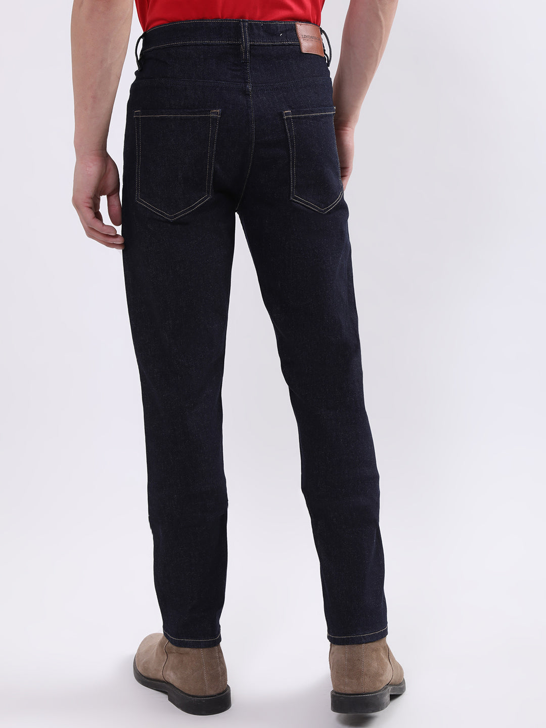Lindbergh Men Blue Solid Slim Fit Jeans