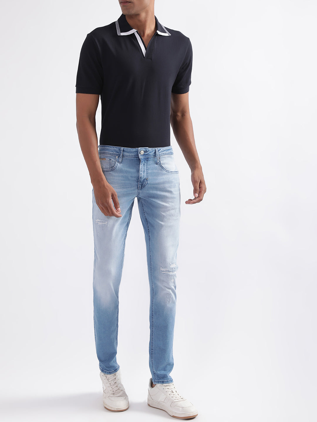 Antony Morato Navy Regular Fit Polo T-Shirt