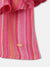 Elle Kids Girls Pink Striped Off Shoulder Sleeveless Top