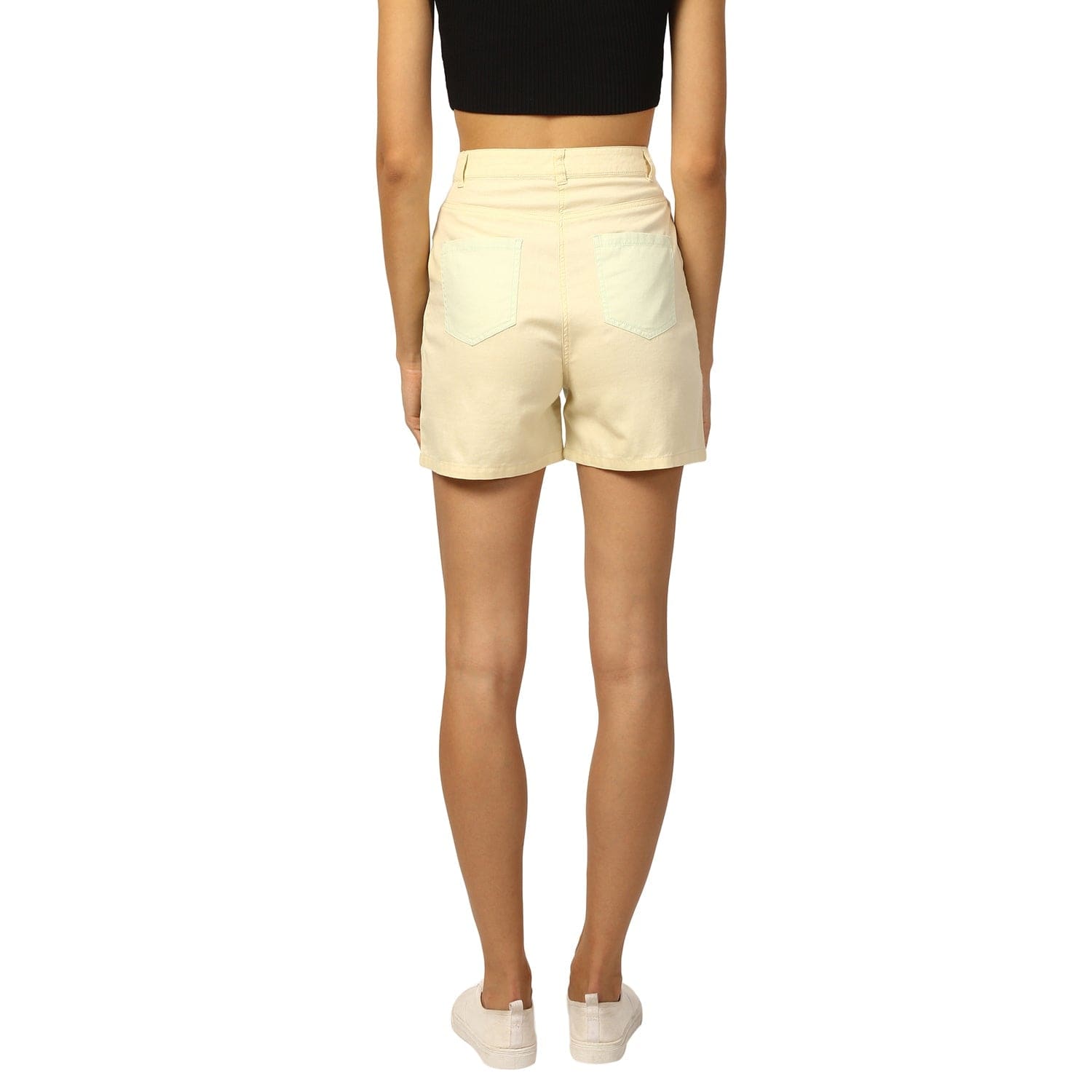 Elle Women Yellow Regular Fit Shorts