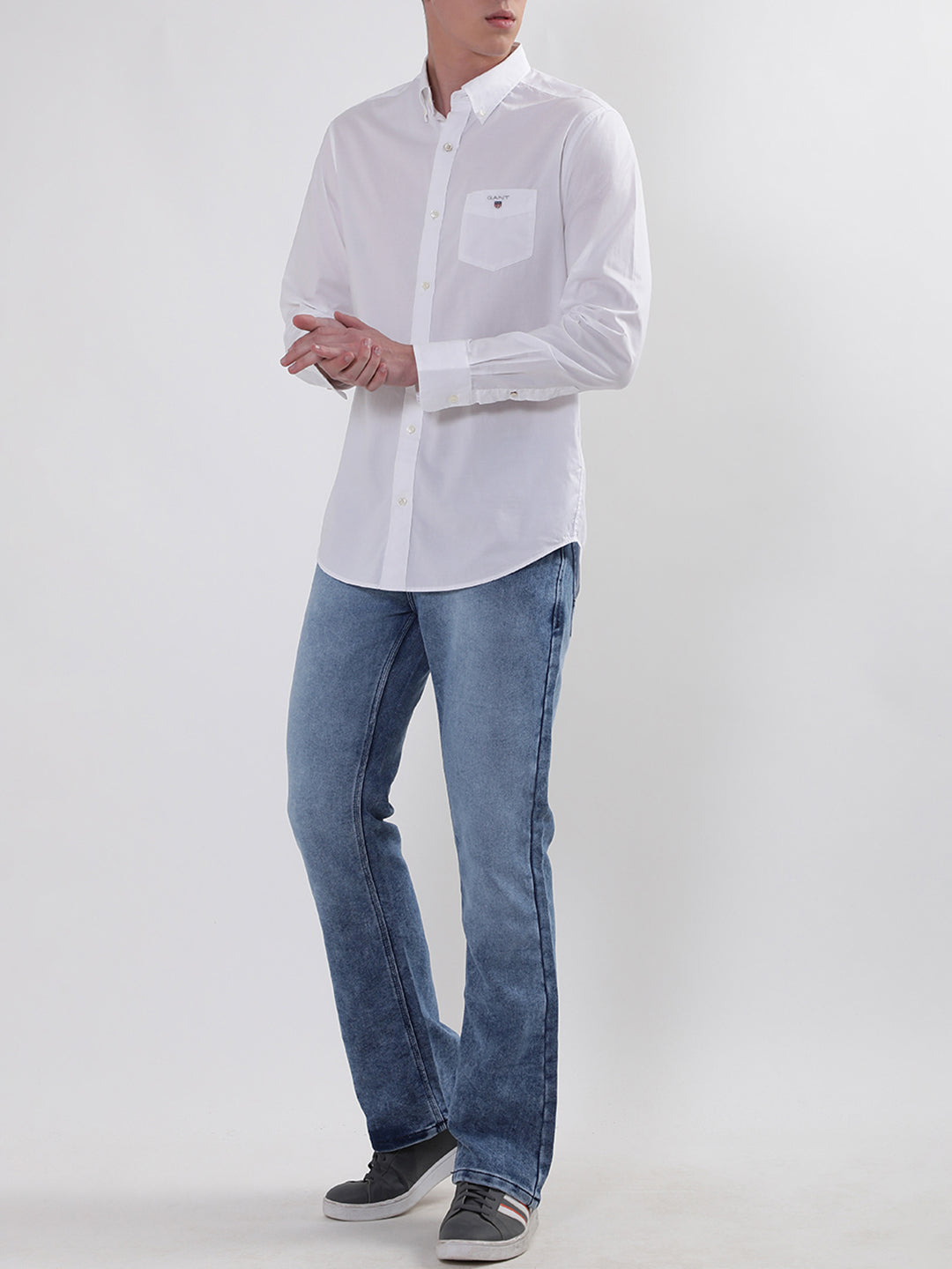 Gant White Broadcloth Regular Fit Shirt