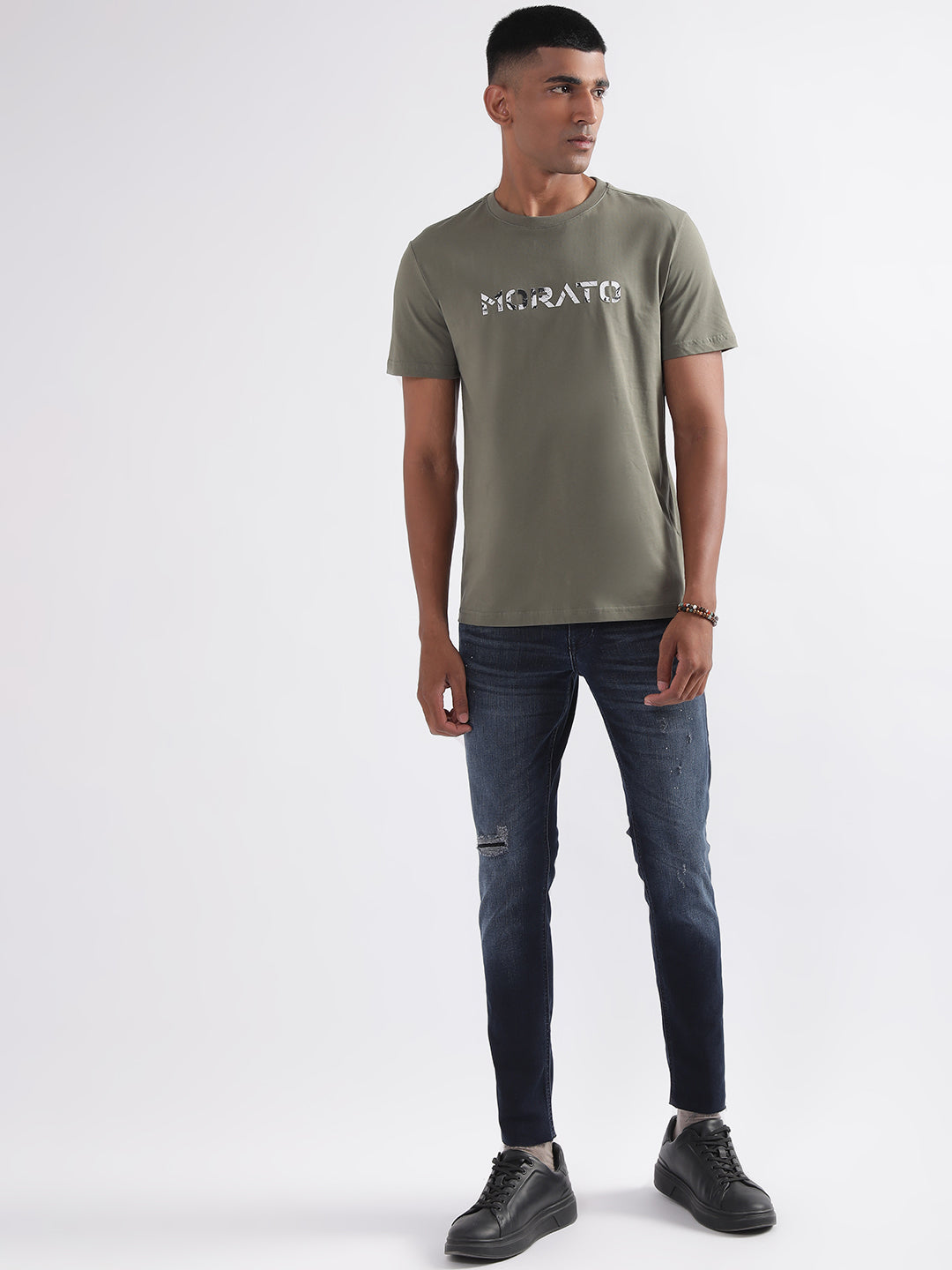 Antony Morato Men Super Skinny Fit Low Distress Heavy Fade Jeans