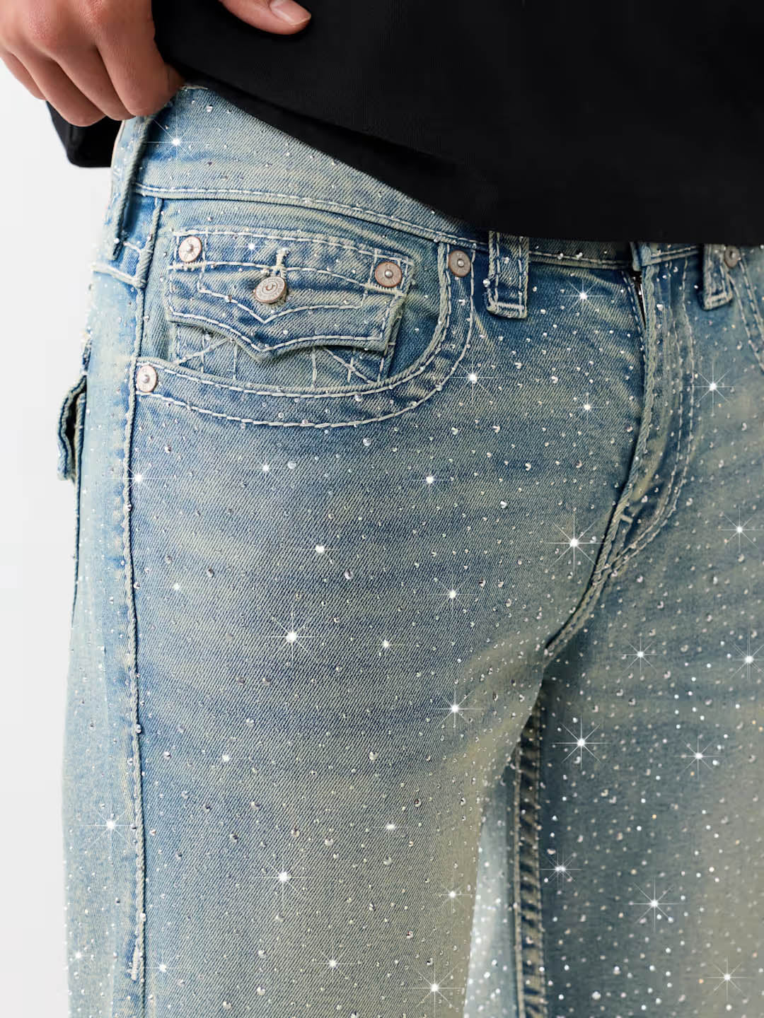 True Religion Men Blue Billy Big T Bootcut Fit Jeans
