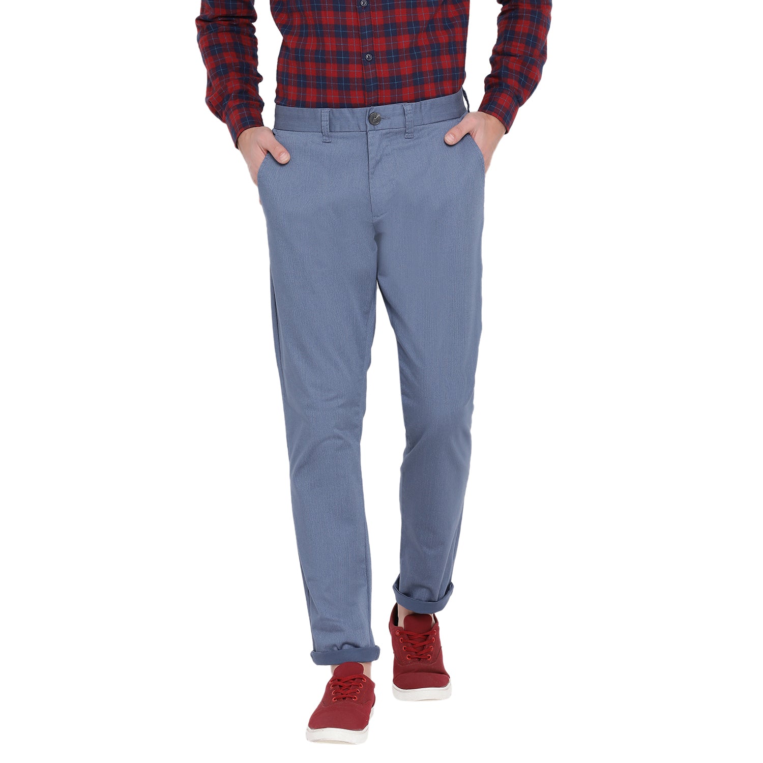 Matinique Men Blue Solid Regular Fit Trouser