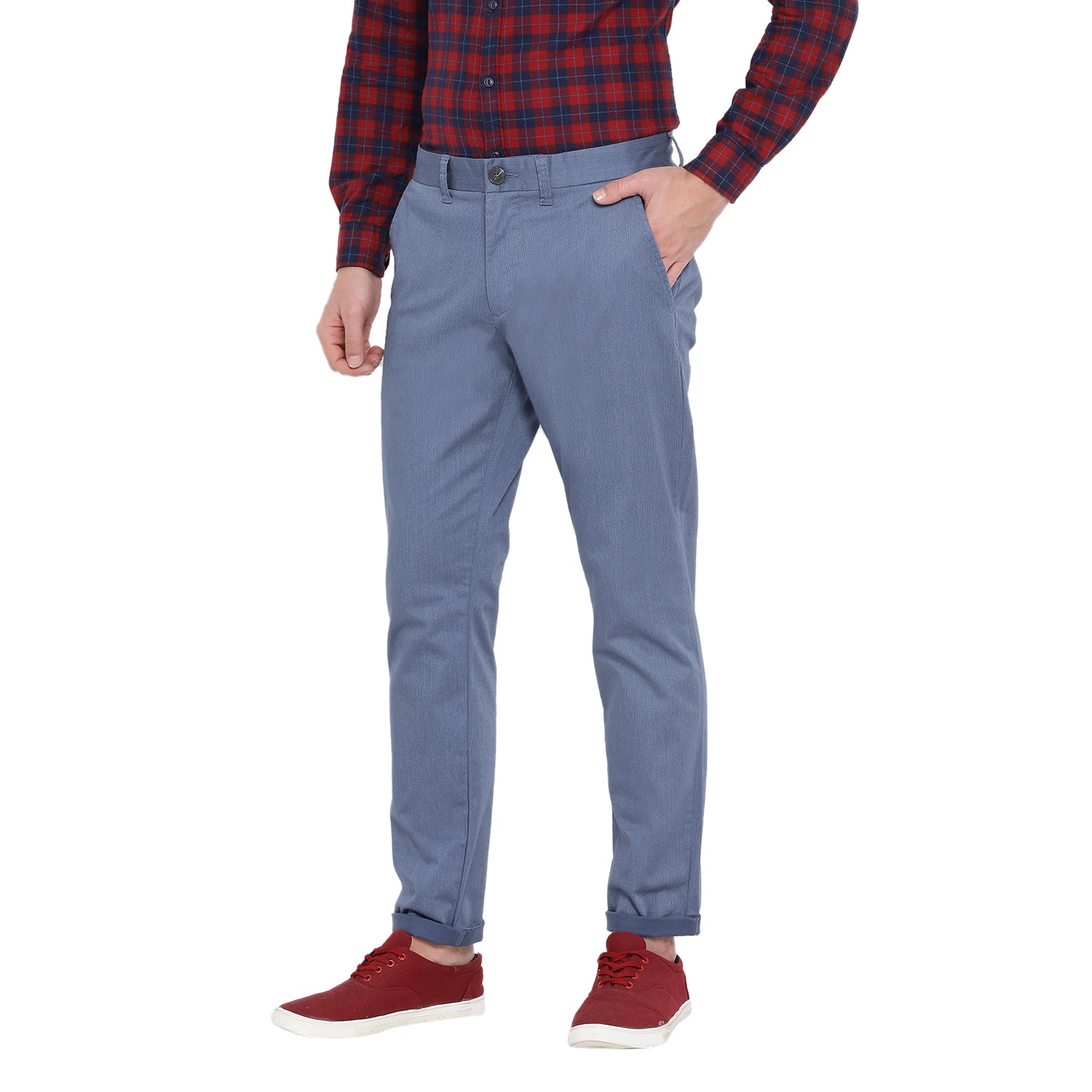 Matinique Men Blue Solid Regular Fit Trouser