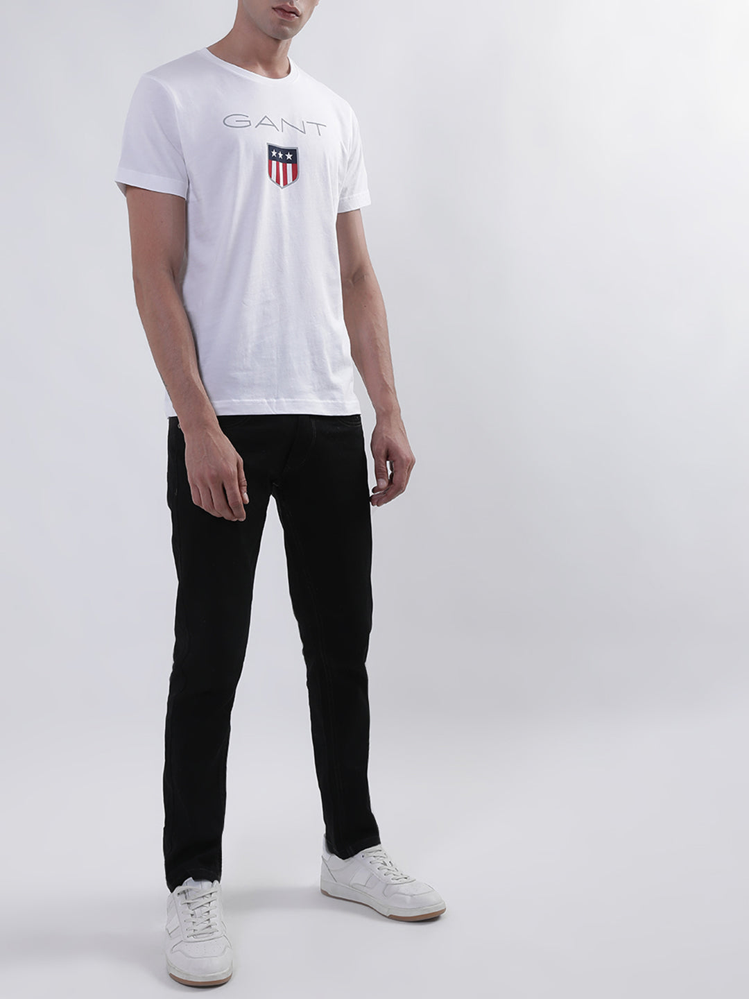 Gant White Logo Regular Fit T-Shirt