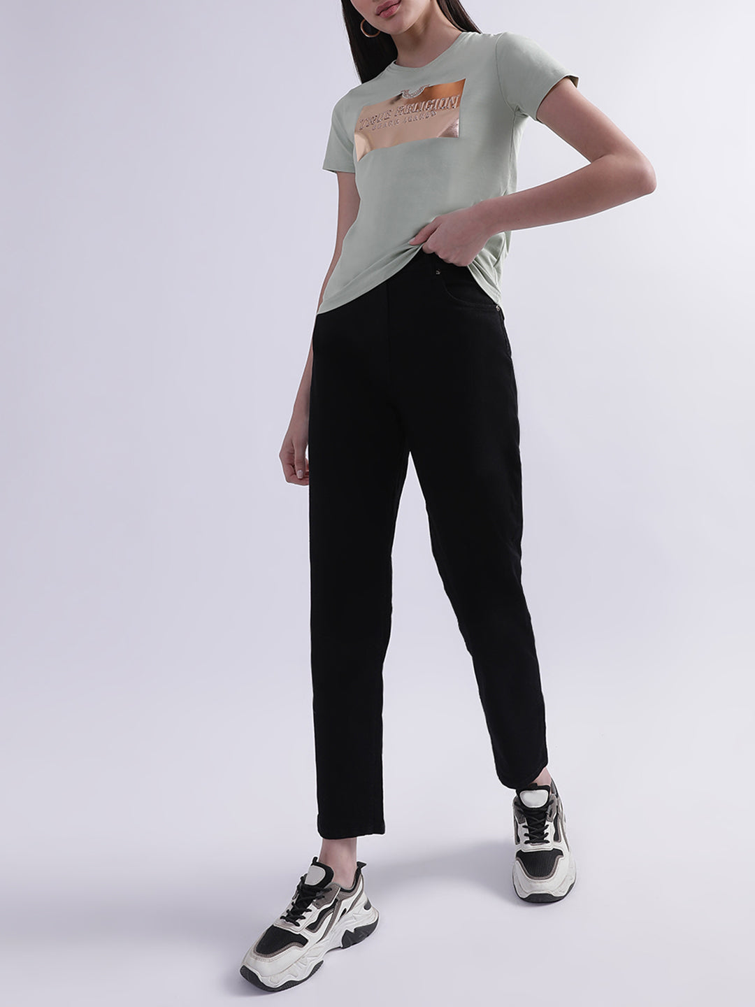 True Religion Mint Logo Regular Fit T-Shirt