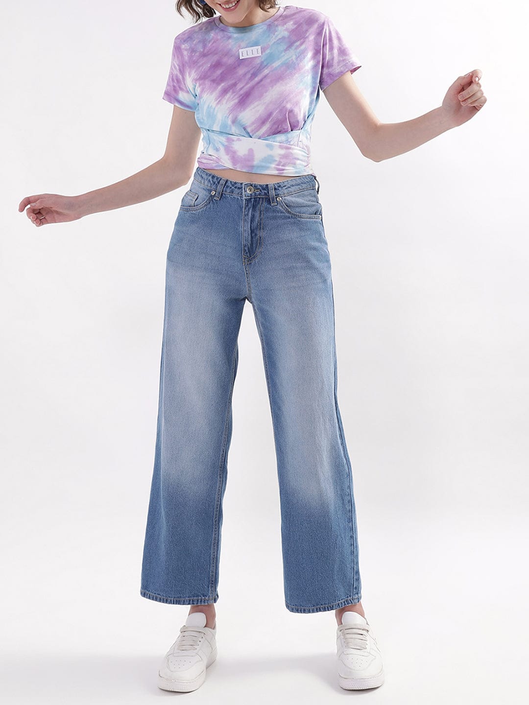 Elle Women Blue Tshirt