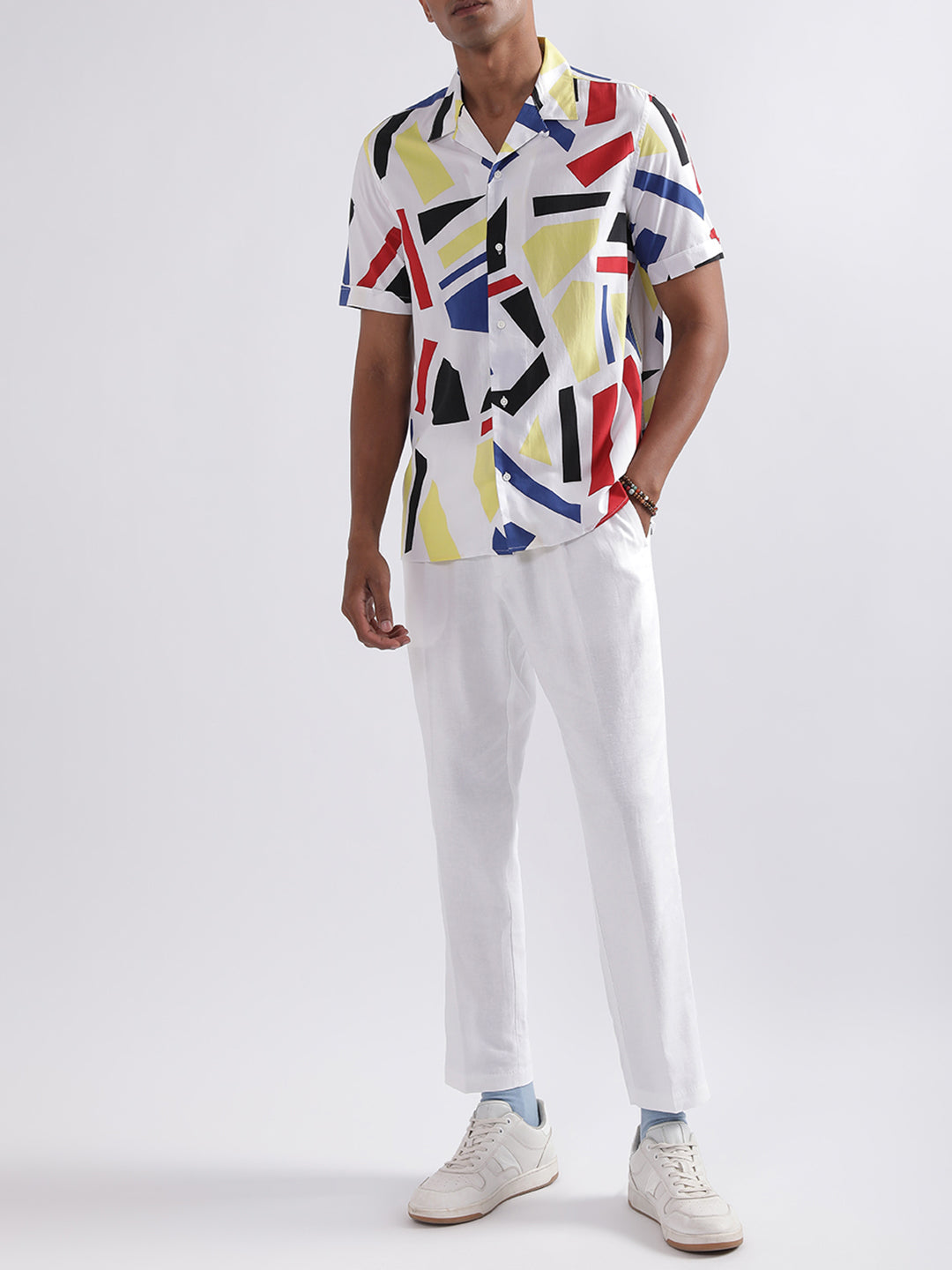 Antony Morato White Printed Regular Fit Shirt