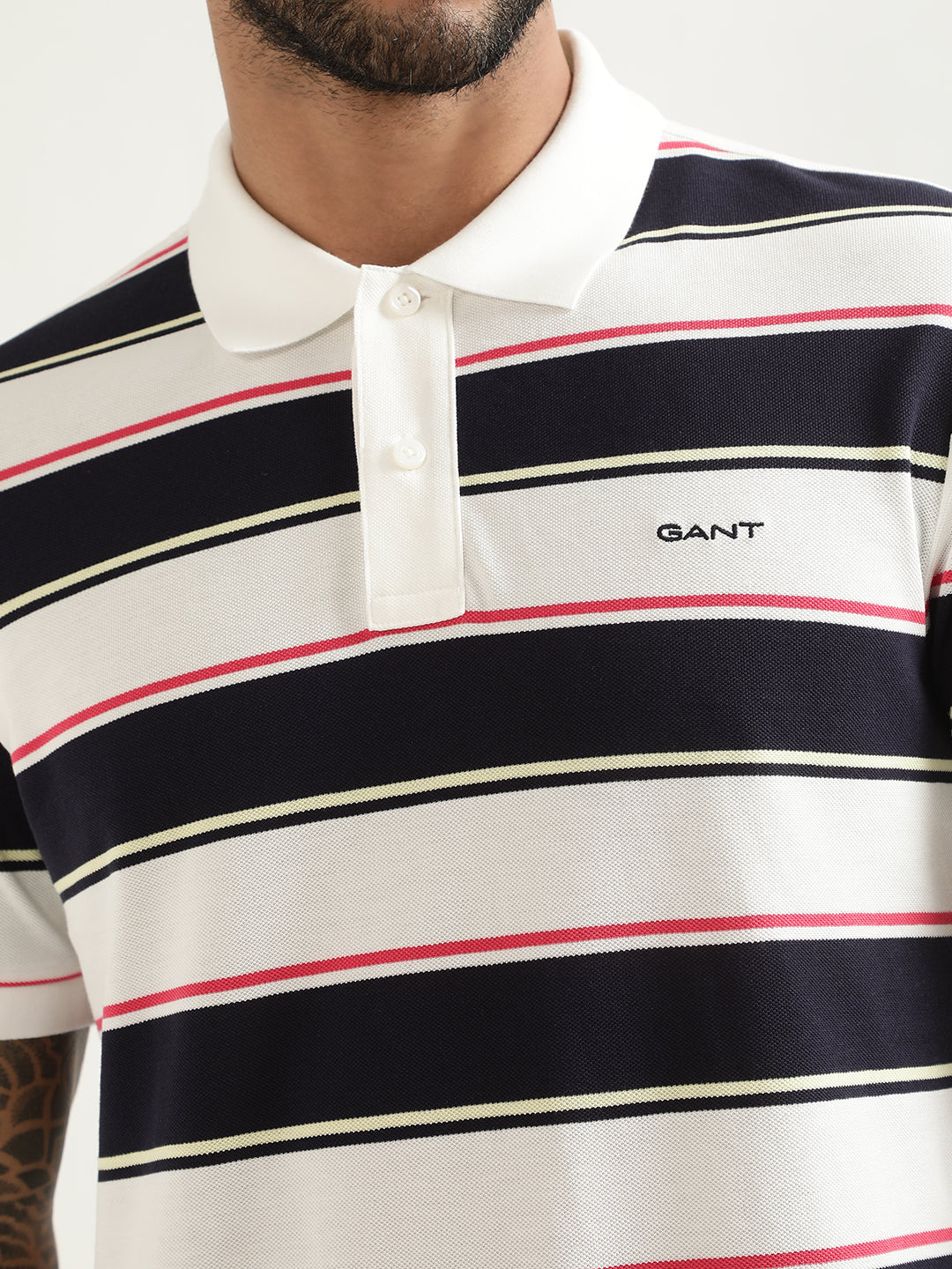 Gant Multi Striped Regular Fit Polo T-Shirt