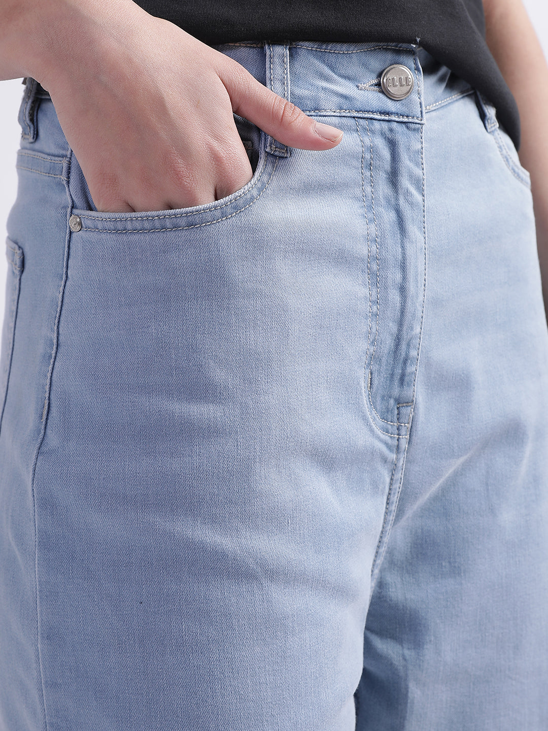 Elle Women Blue Mom Fit Jeans