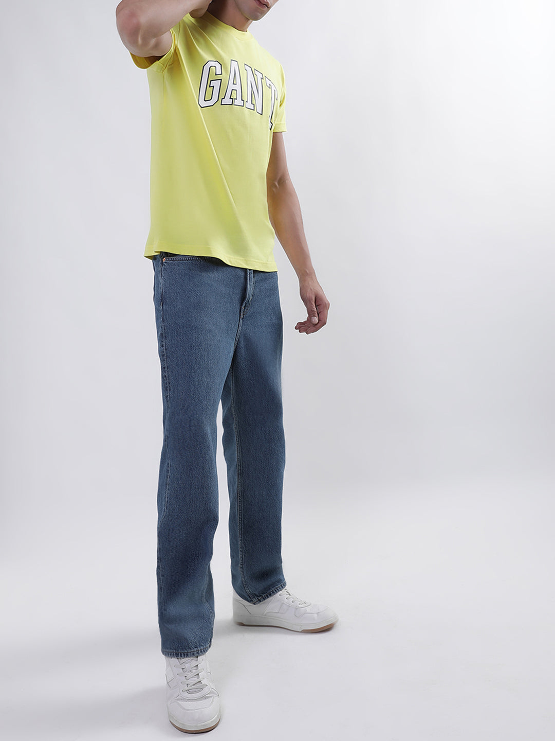 Gant Yellow Logo Regular Fit T-Shirt