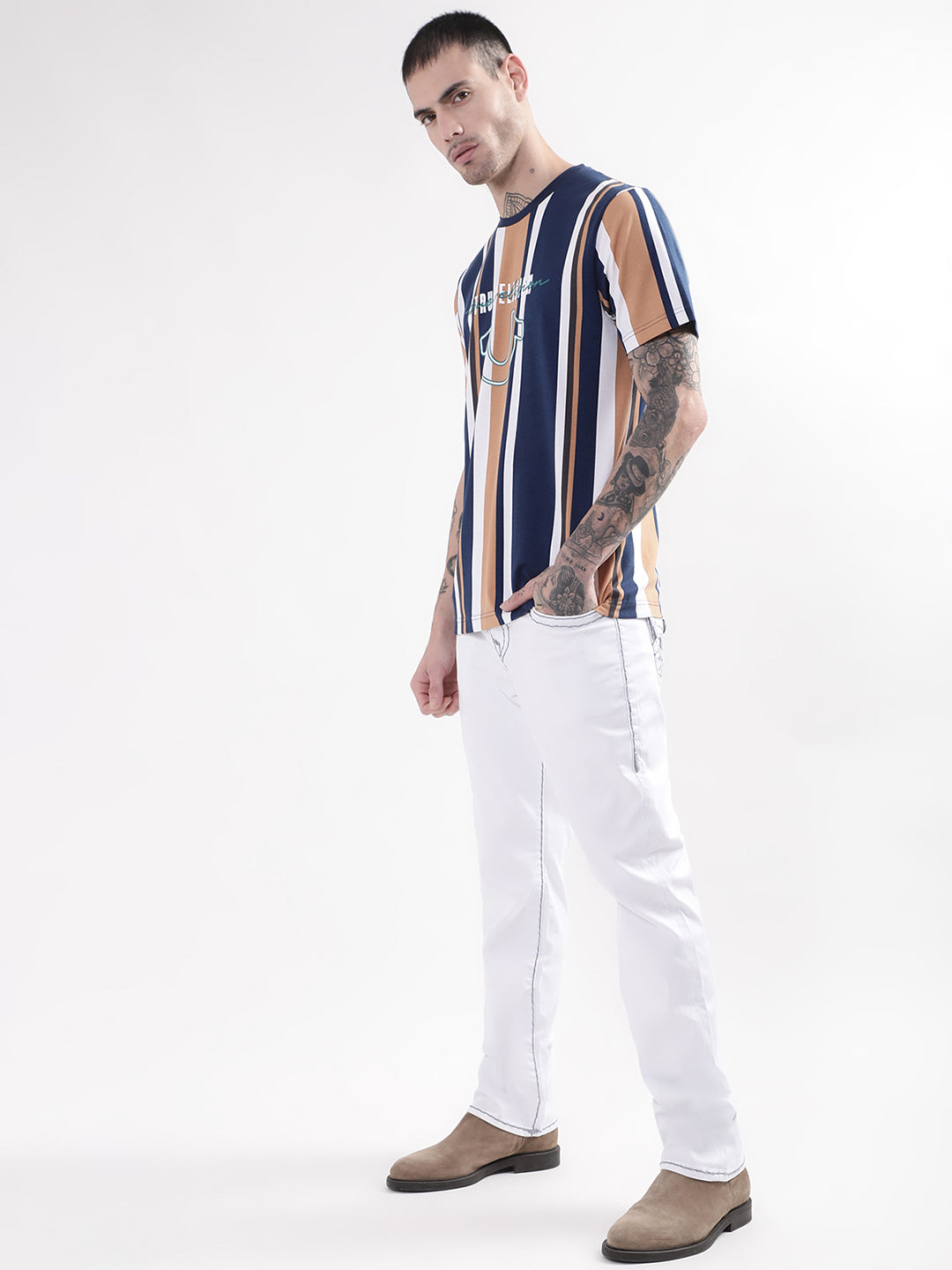 True Religion Multi Digital Logo Regular Fit T-Shirt