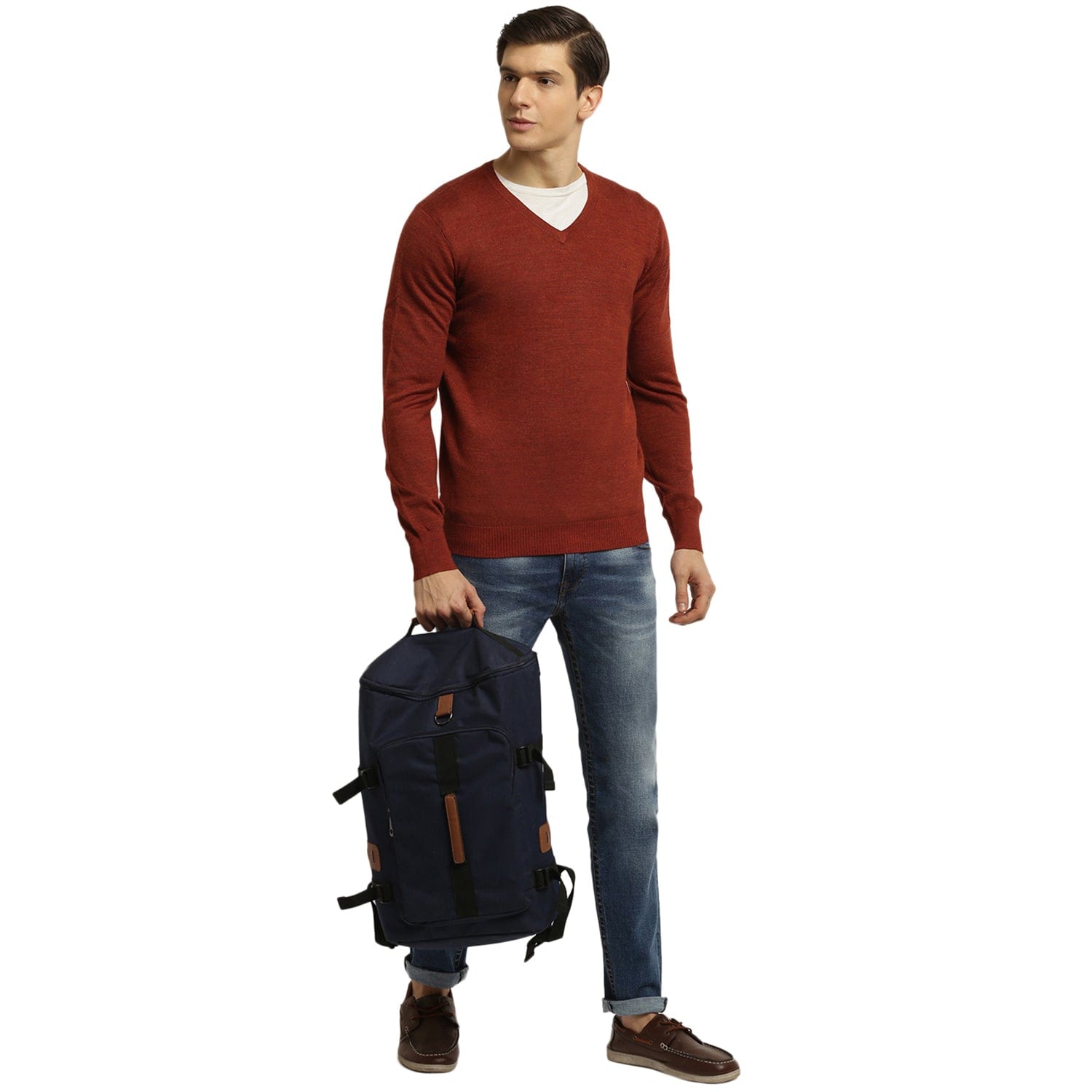 Bruun & Stengade Men Black V Neck Sweater