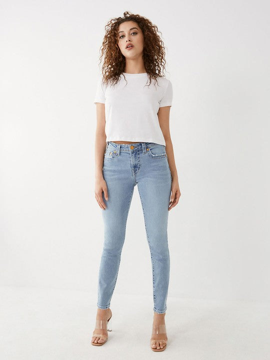 True Religion Womens Big T Halle Super Skinny Fit Mid Rise Jeans