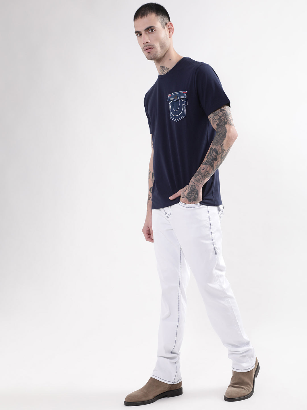 True Religion Navy Regular Fit T-Shirt