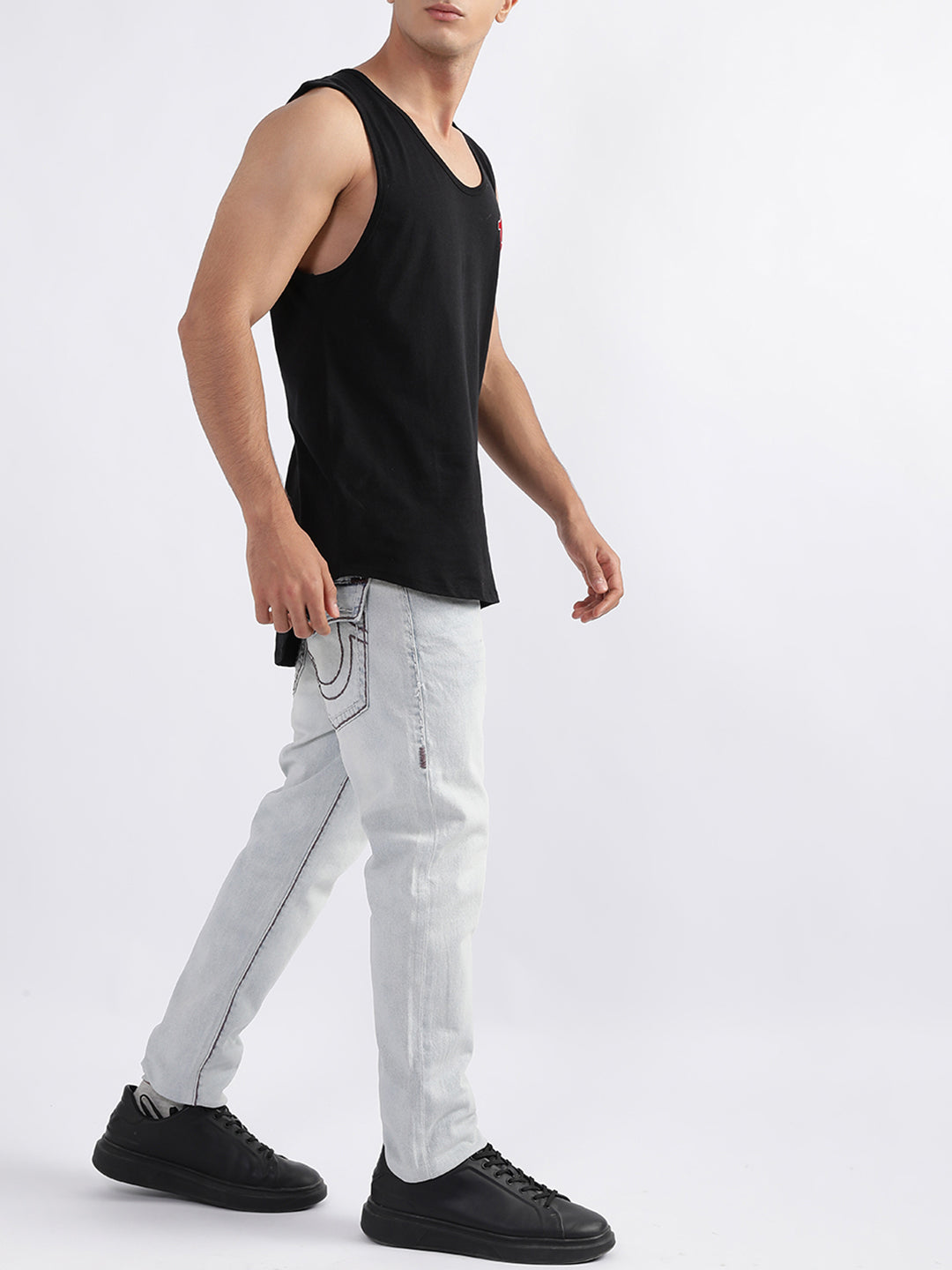 True Religion Black Fashion Relaxed Fit Vest