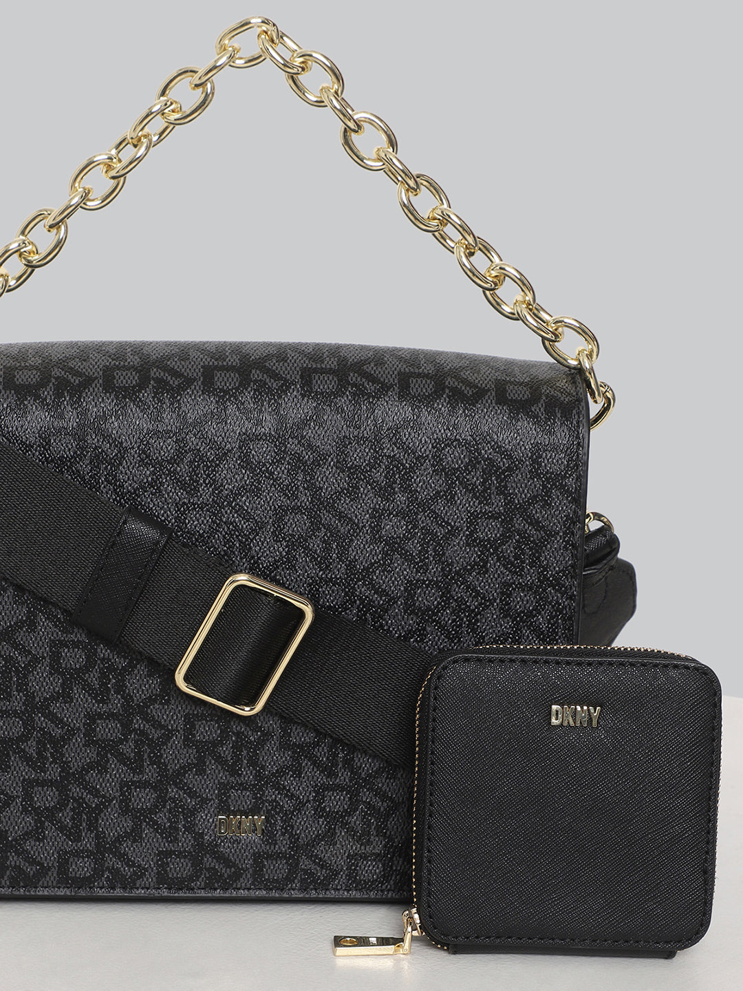 DKNY Women Black Printed Crossbody