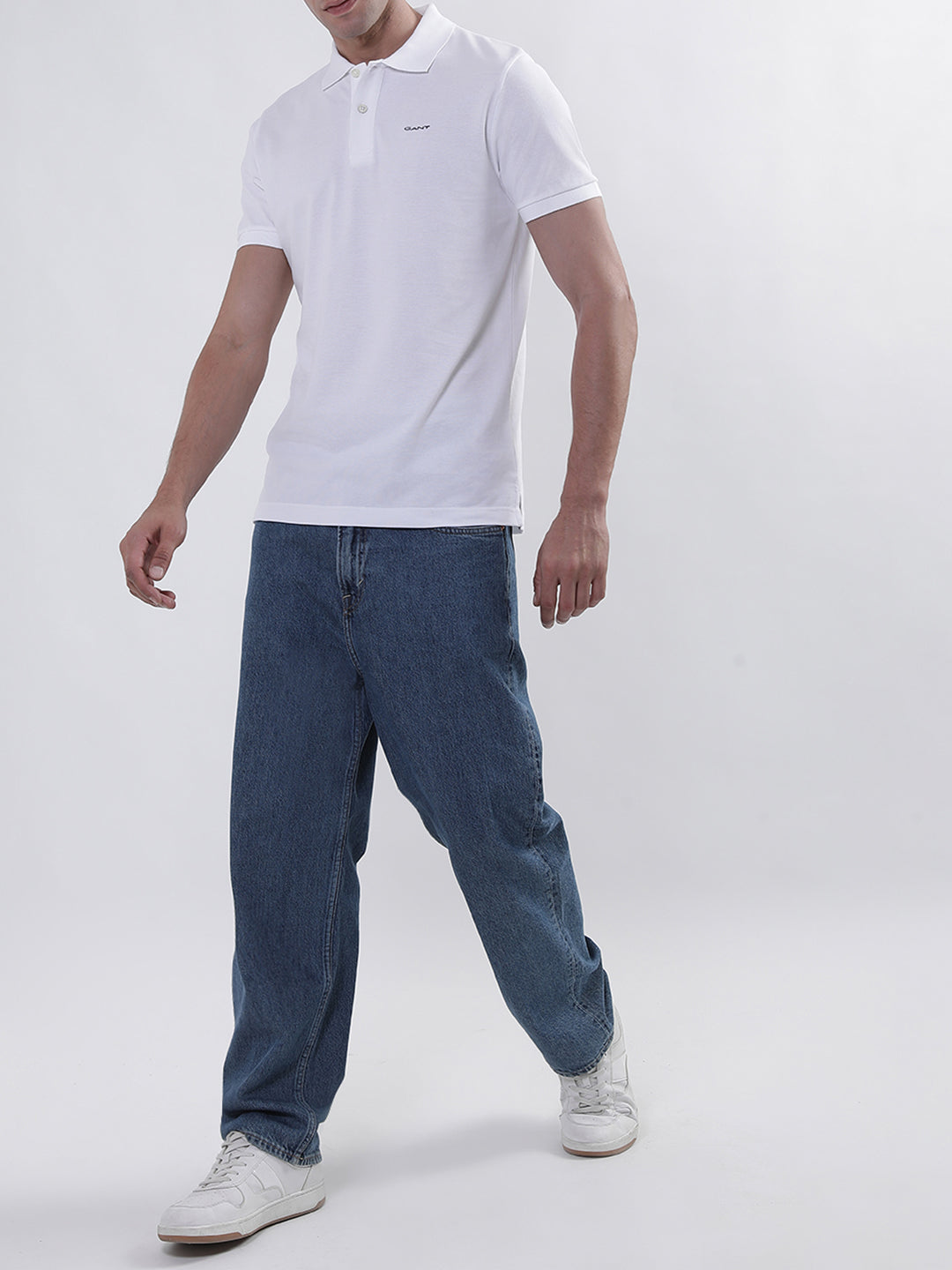 Gant White Regular Fit Polo T-Shirt