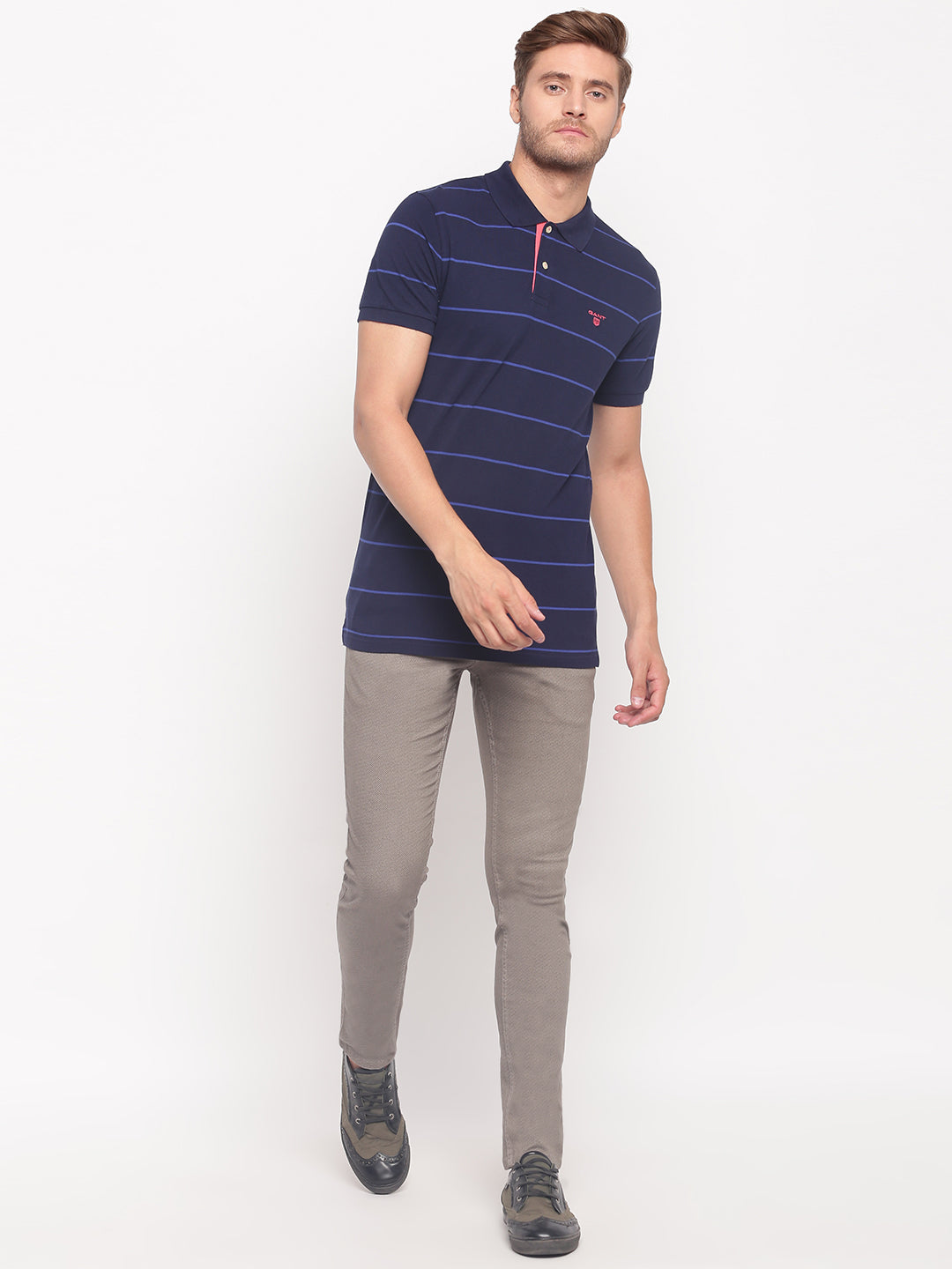 Lindbergh Men Beige Solid Regular Fit Trouser