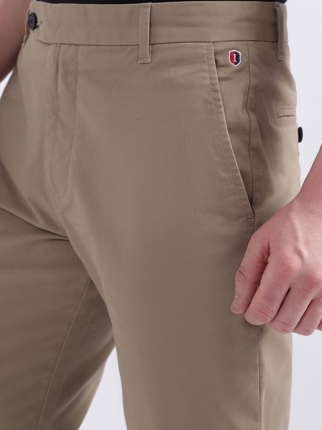 Iconic Men Brown Slim Fit Trouser