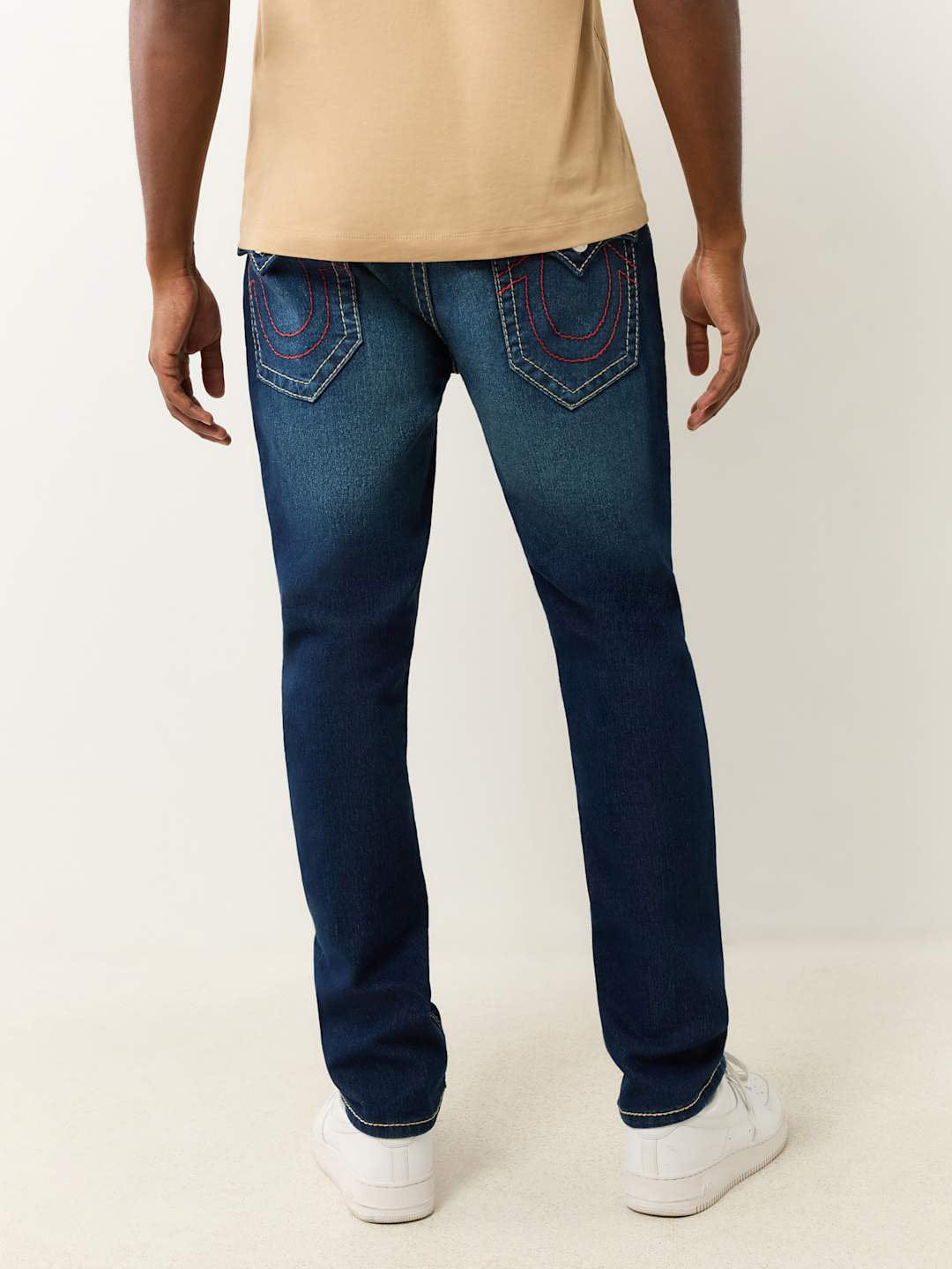 True Religion Men BIG T Geno Skinny Fit Dark Wash Jeans